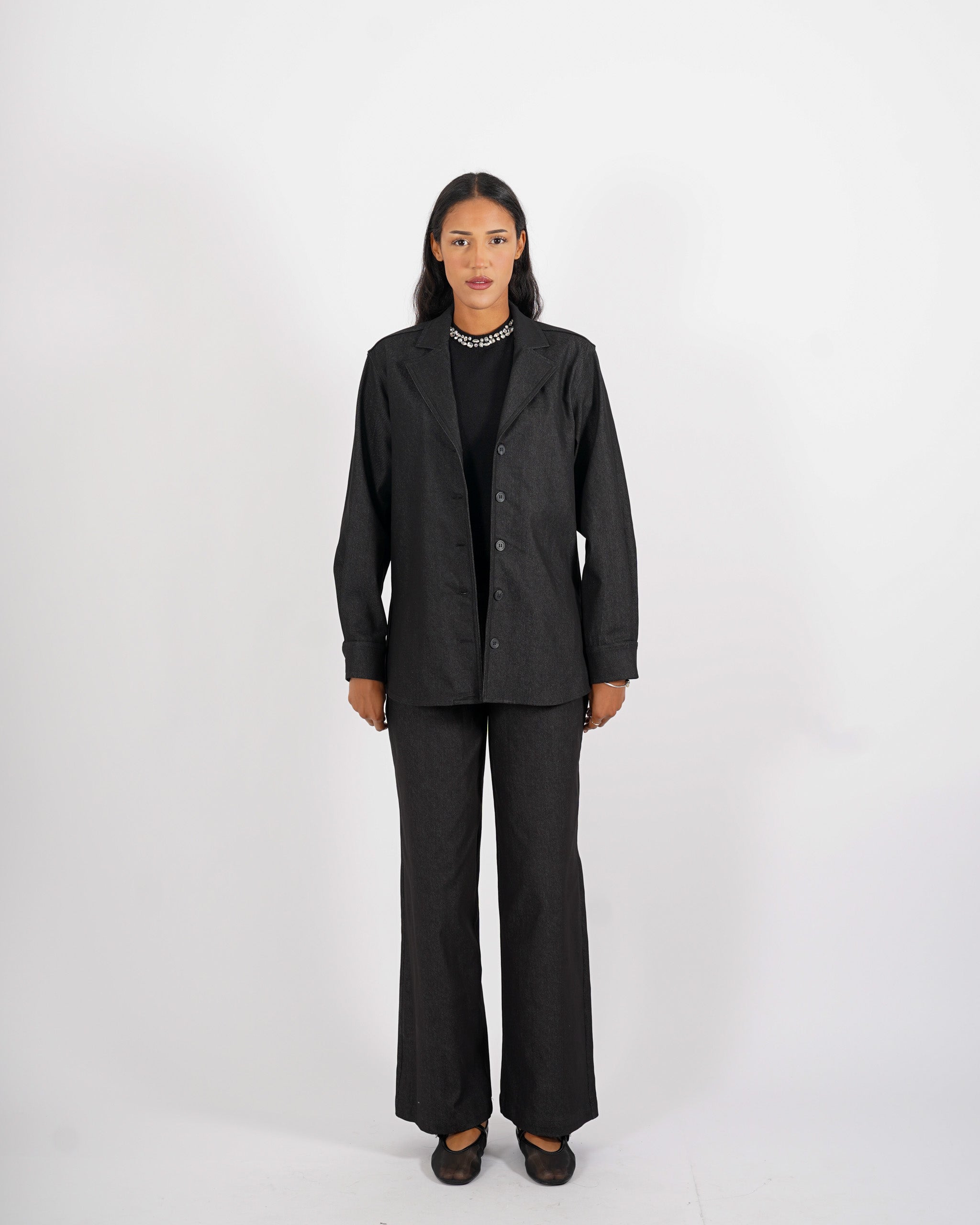 Giacca monopetto in denim stretch - Adorante