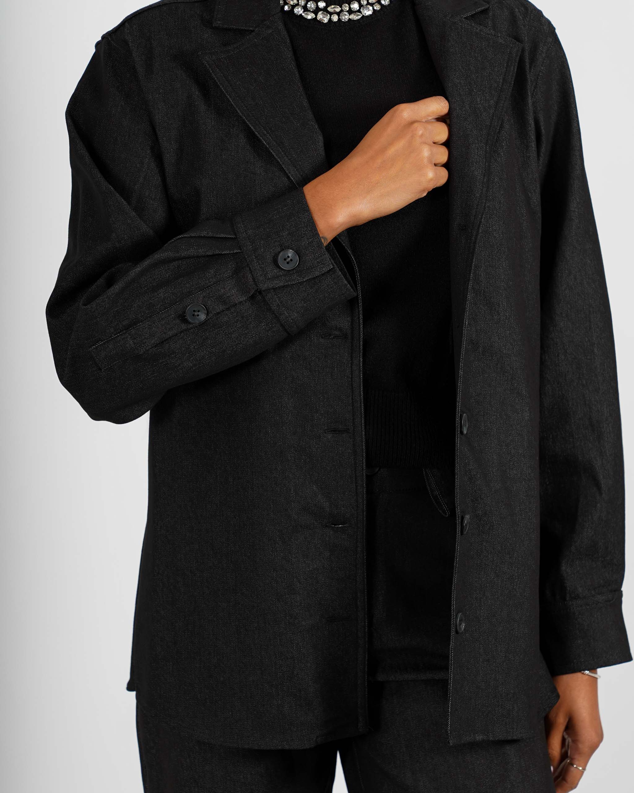 Giacca monopetto in denim stretch - Adorante