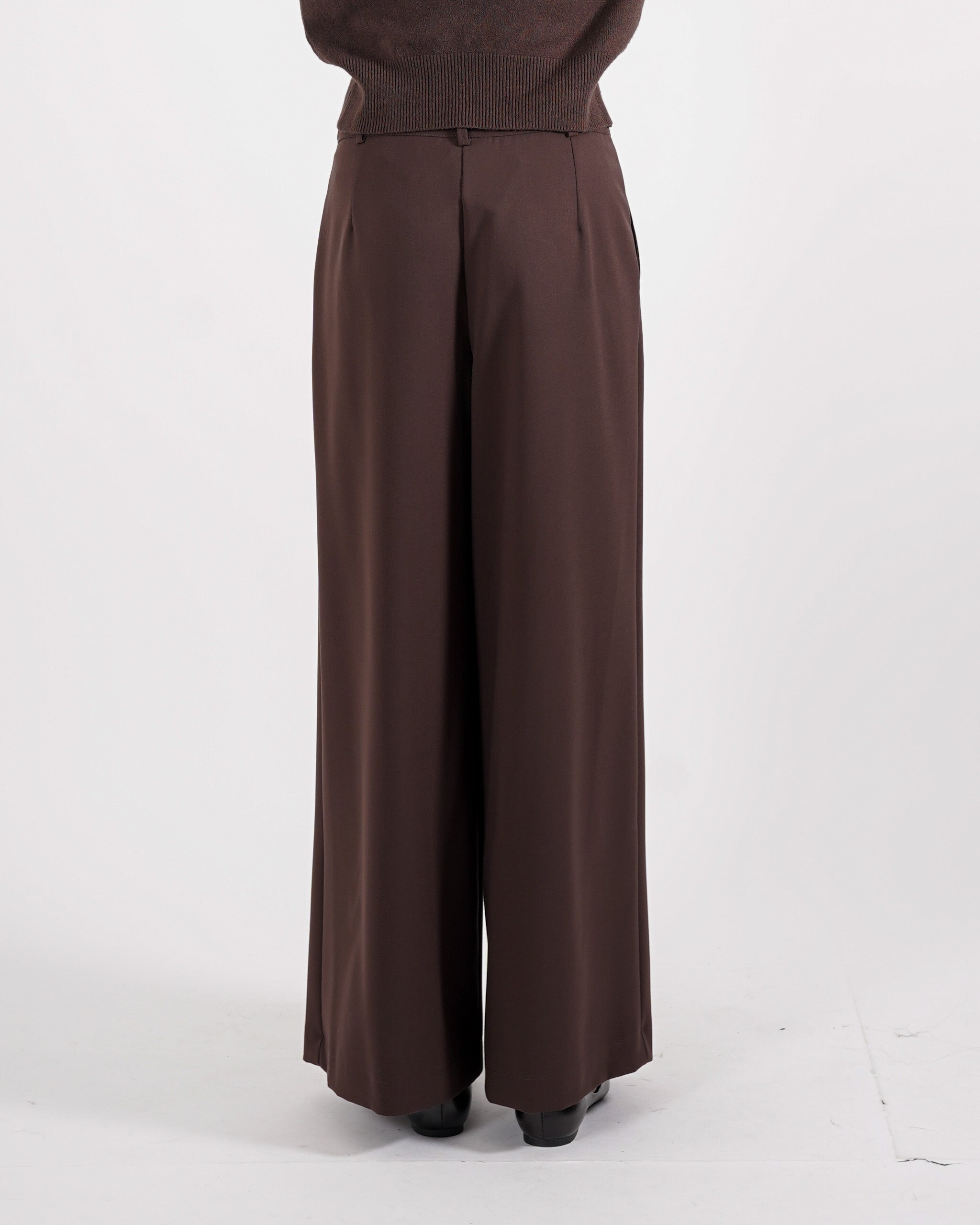 Pantaloni gamba larga in eco fibra - Preziosa