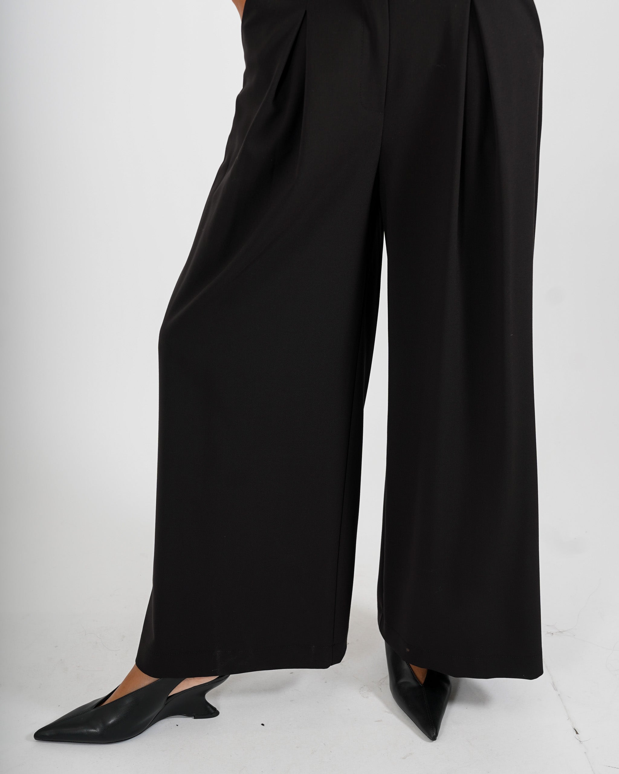 Pantaloni gamba larga in eco fibra - Preziosa