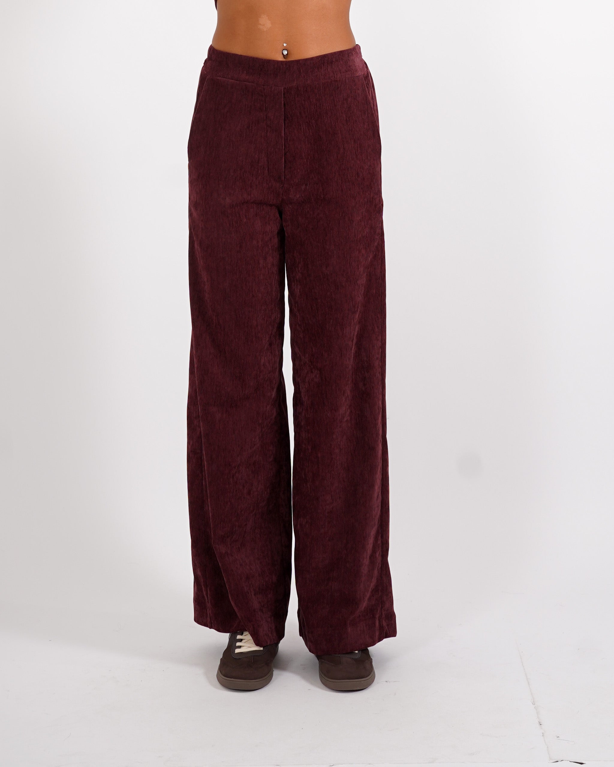 Pantaloni palazzo in mano velluto - Gubbio