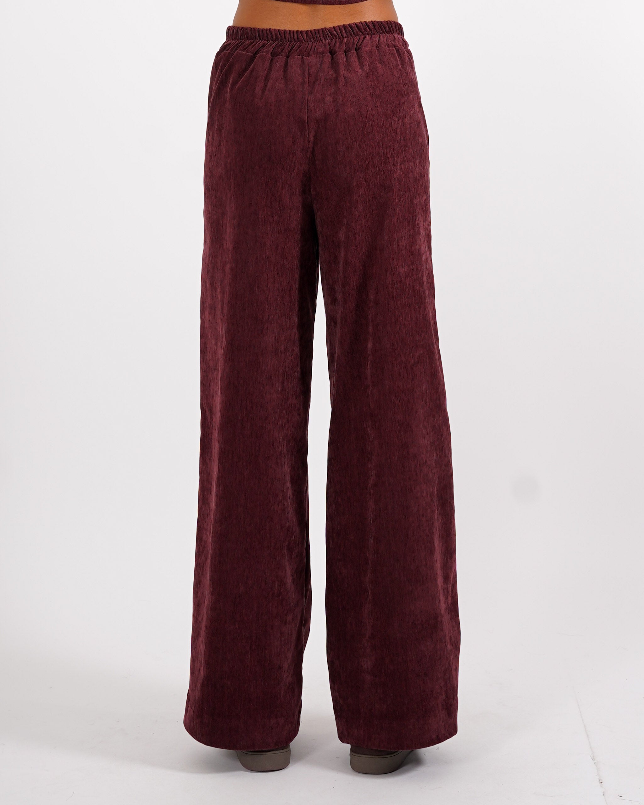 Pantaloni palazzo in mano velluto - Gubbio