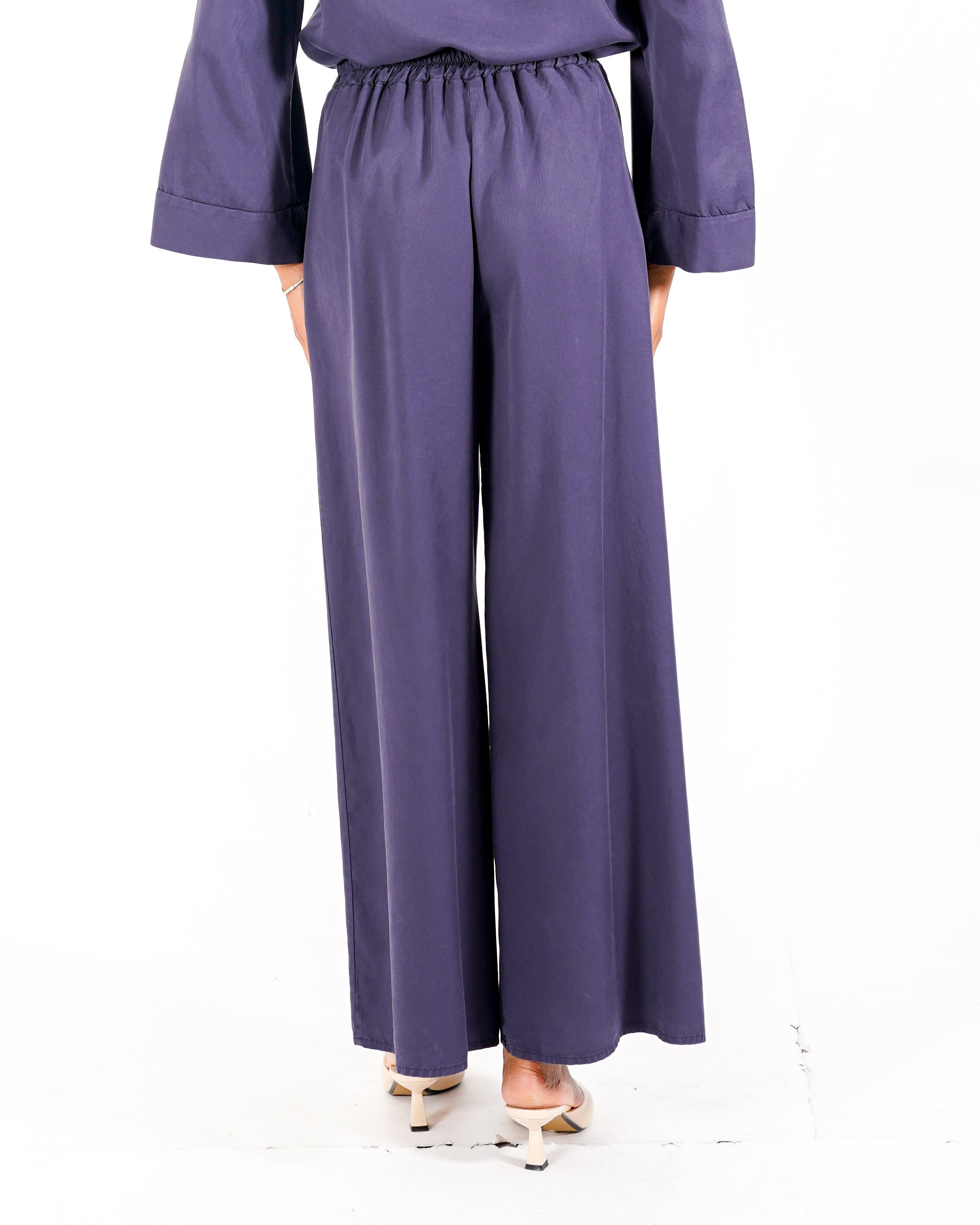 Pantaloni gamba larga in tessuto fluido _ Moderna