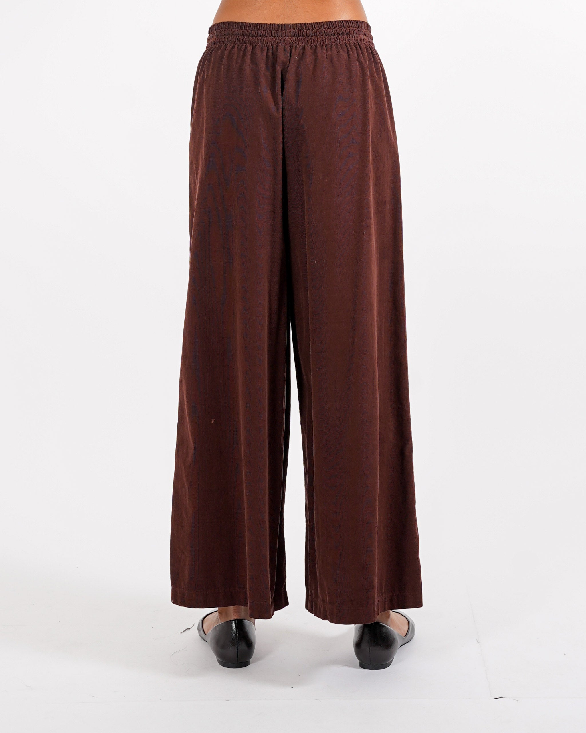 Pantaloni gamba larga con coulisse in tessuto mille righe - Famosa - Hope Fashion