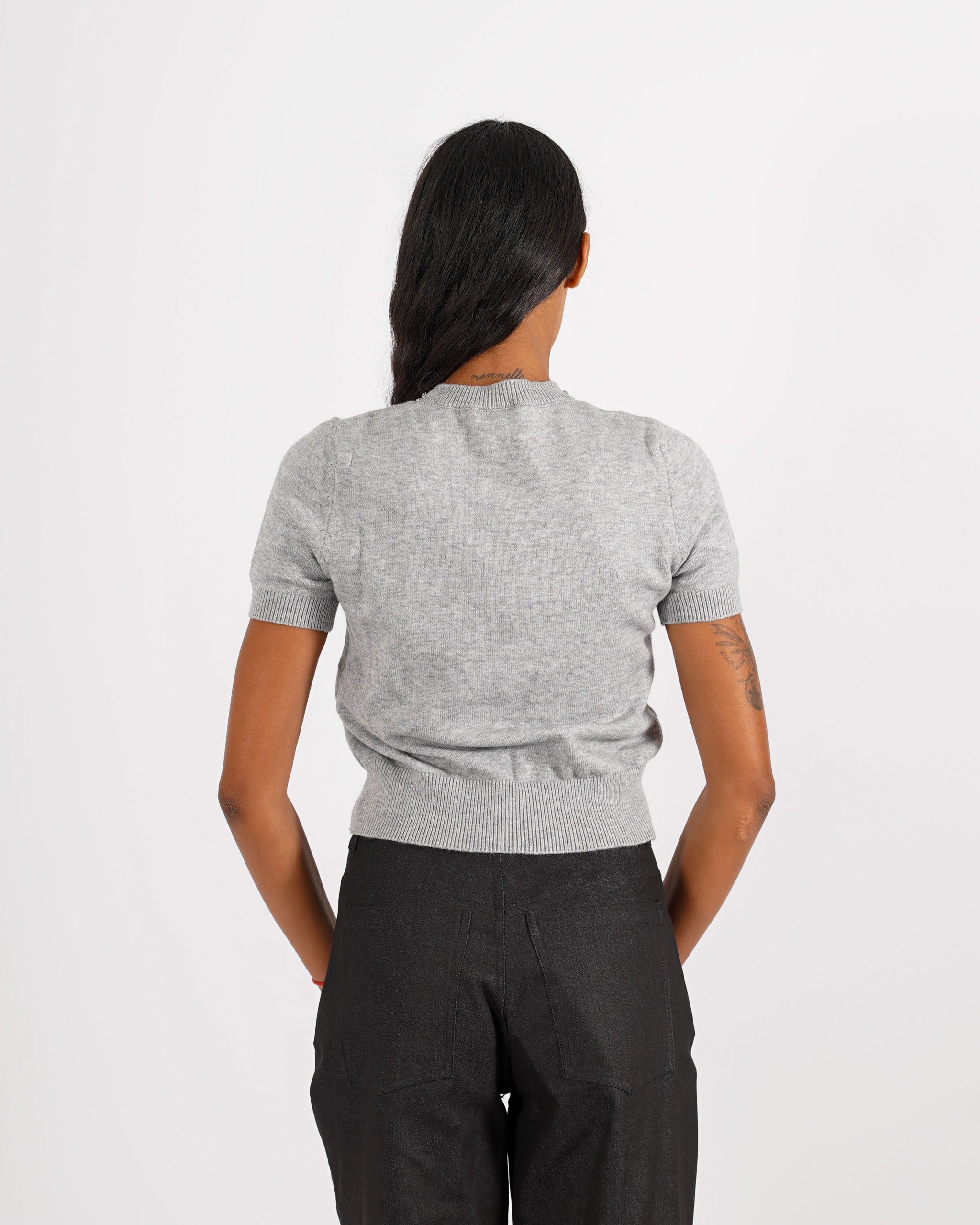 Maglia girocollo con applicazioni di strass - Orlanda