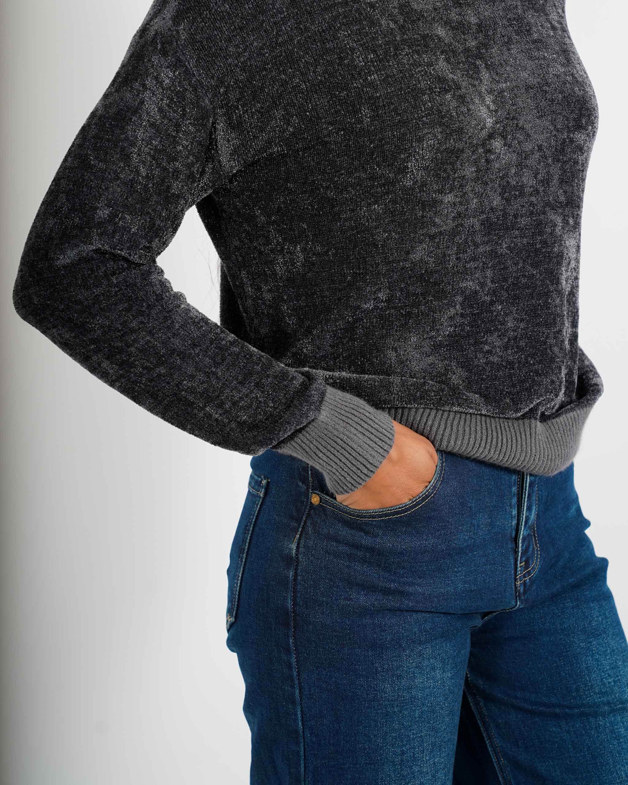 Maglia girocollo in mano ciniglia - Segunda