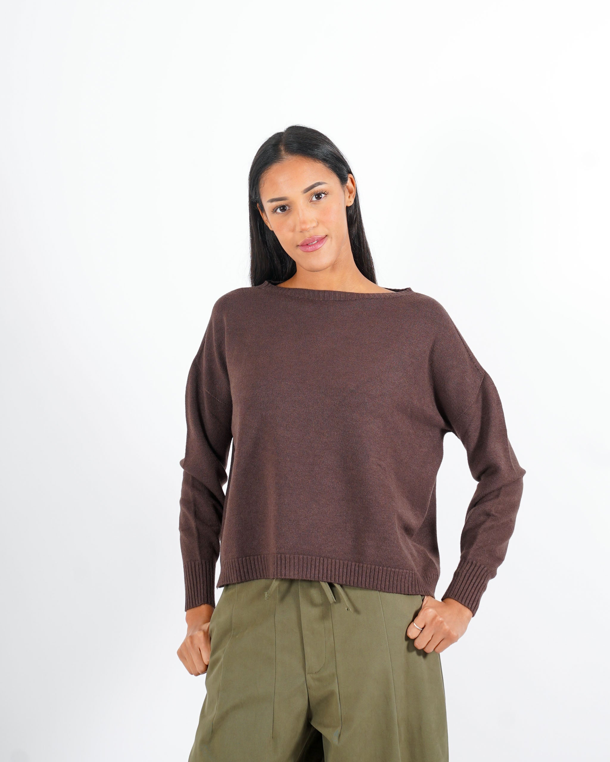 Maglia girocollo in mano lana- Nigeria