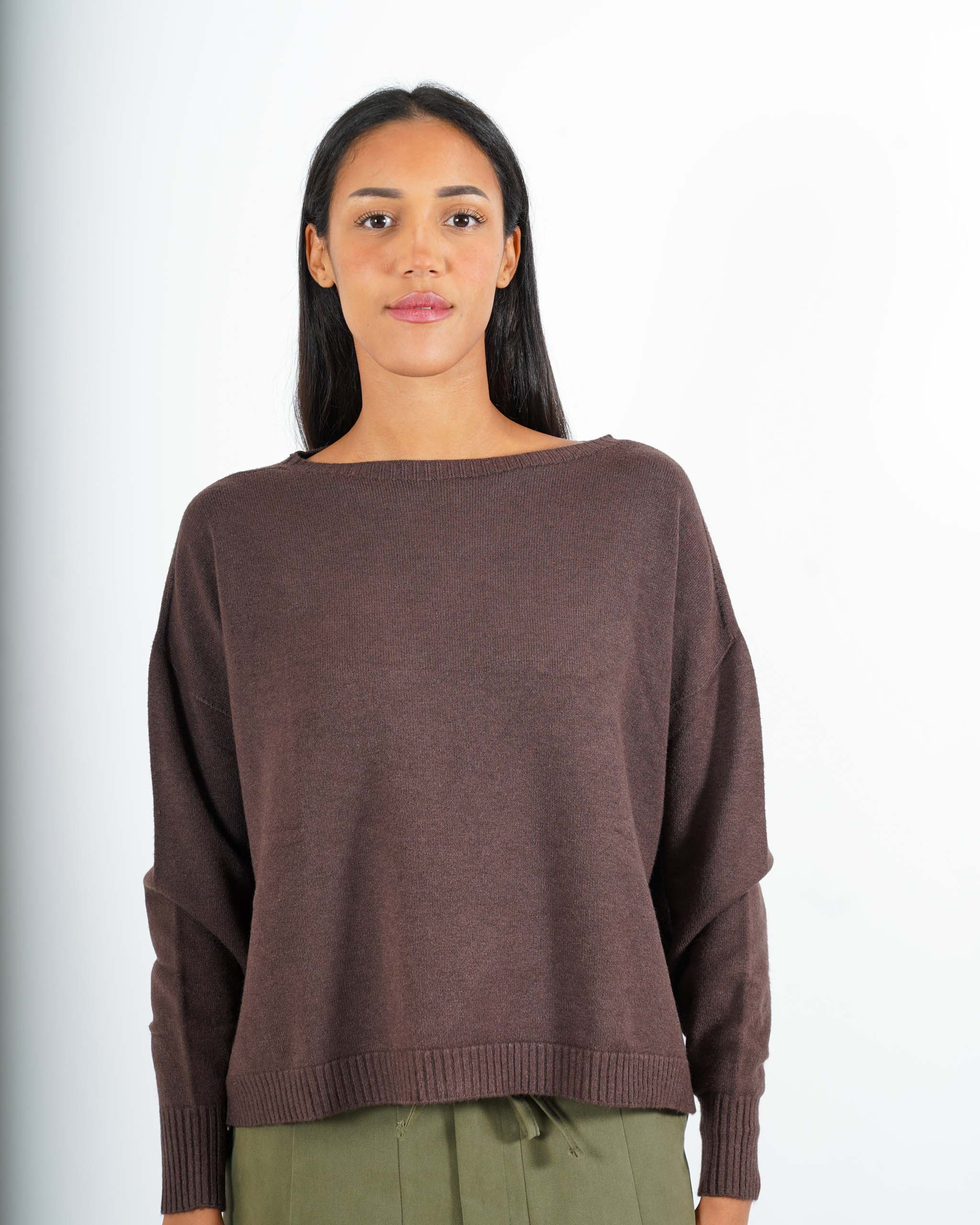 Maglia girocollo in mano lana- Nigeria