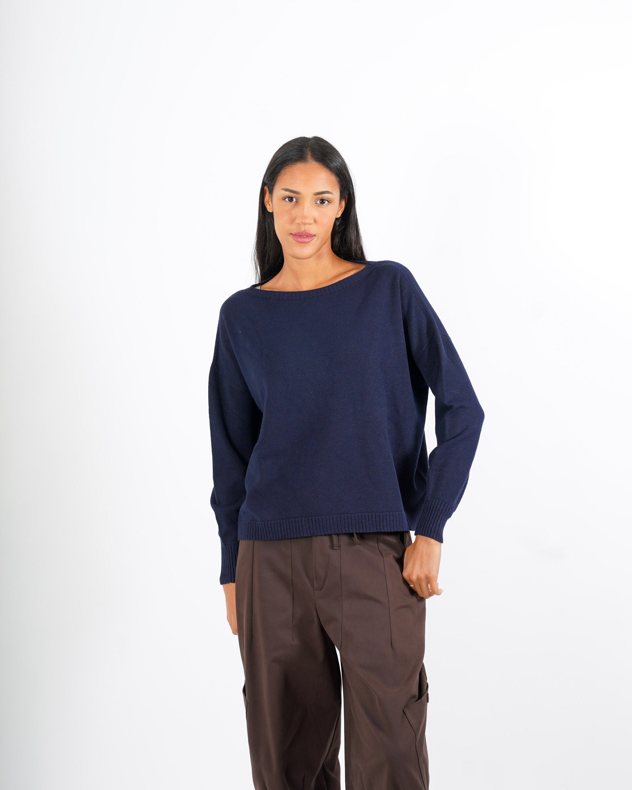 Maglia girocollo in mano lana- Nigeria