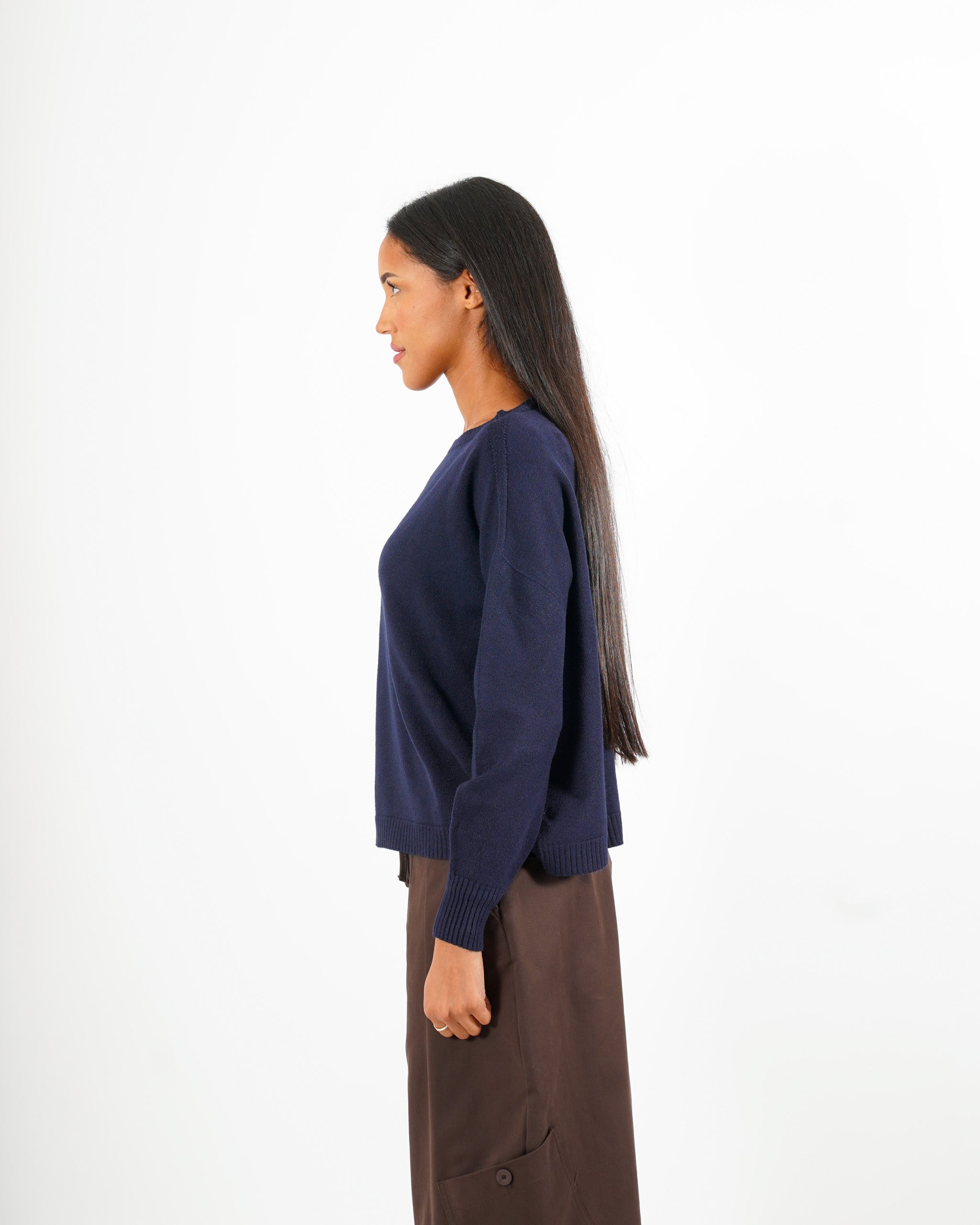 Maglia girocollo in mano lana- Nigeria