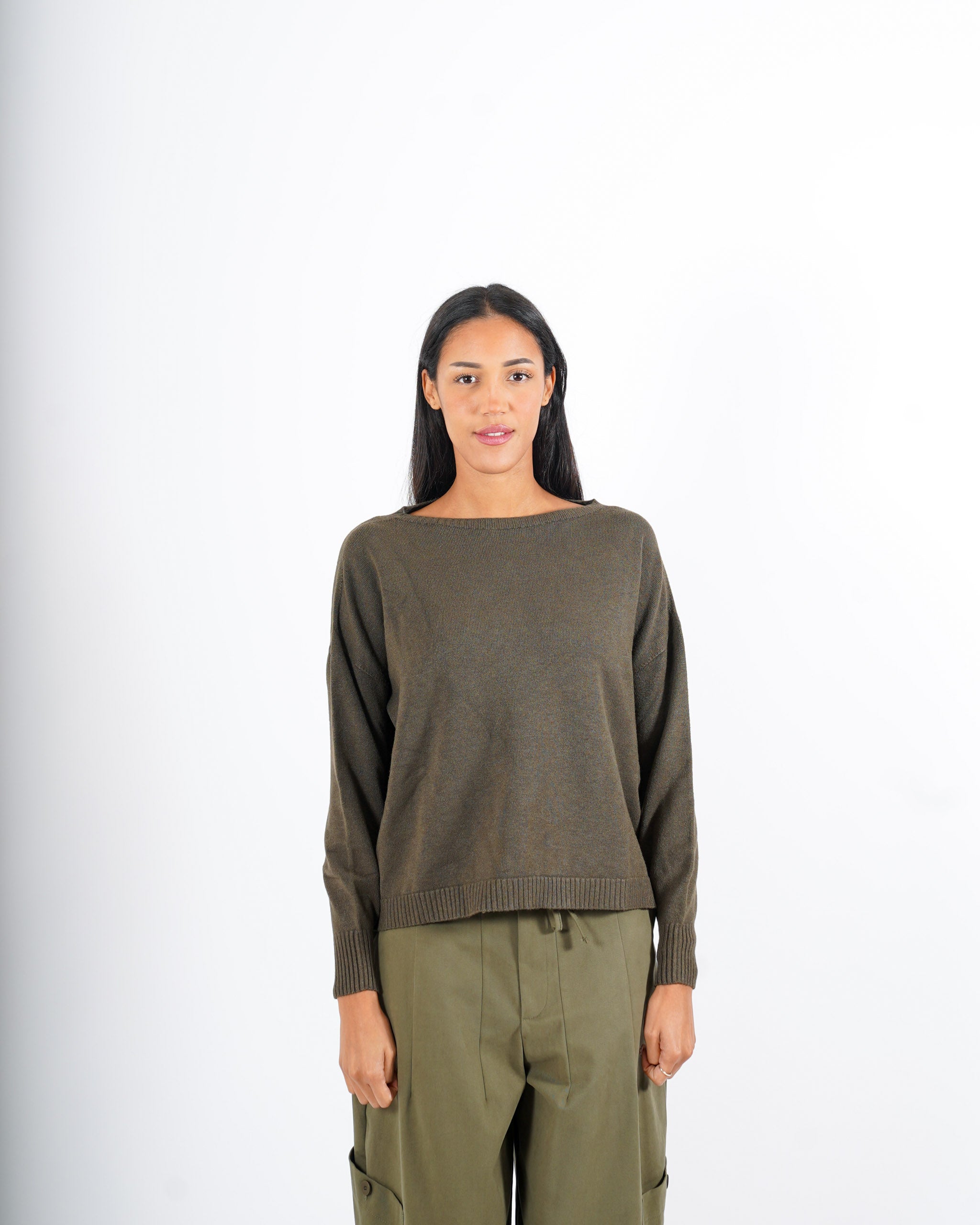 Maglia girocollo in mano lana- Nigeria