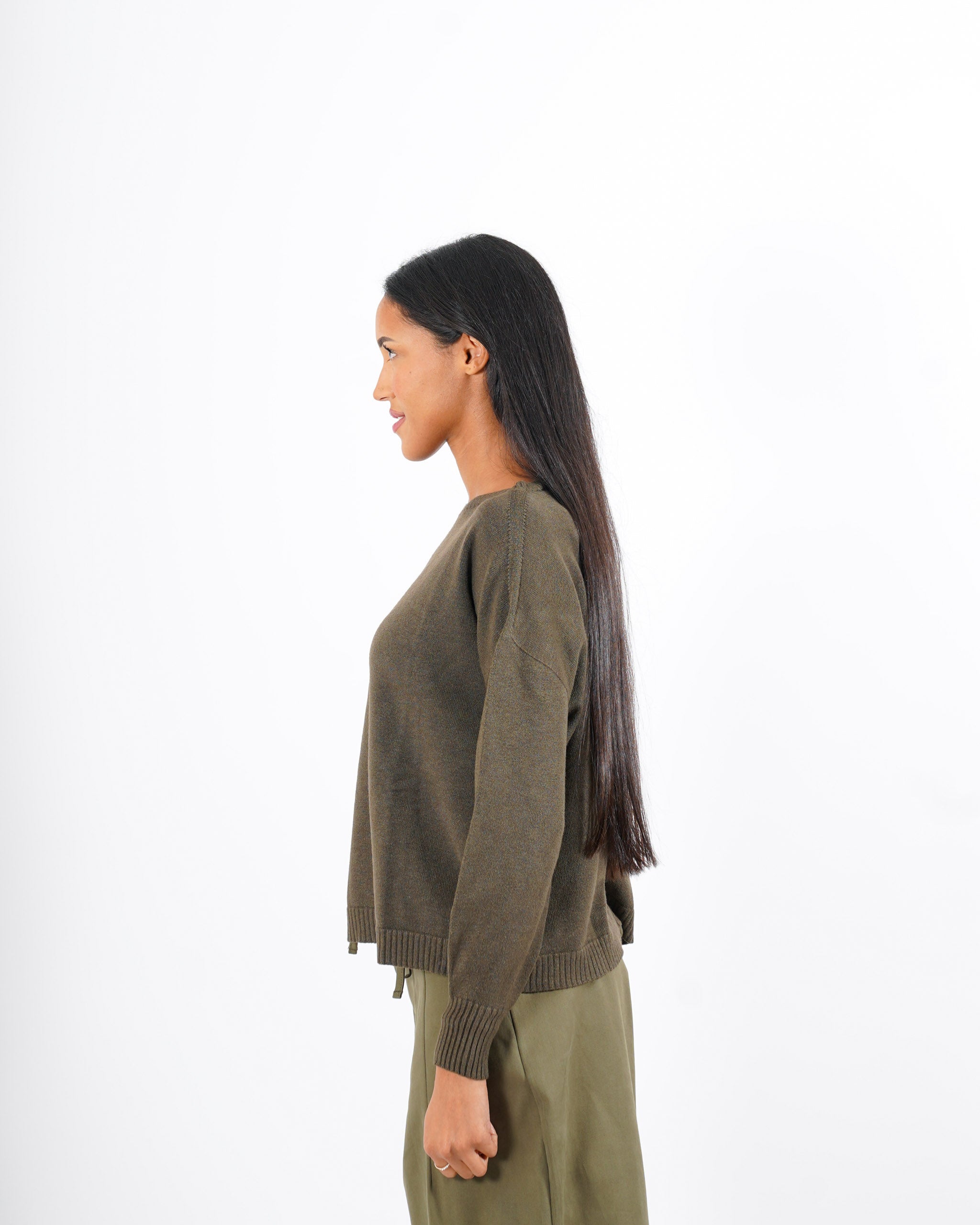 Maglia girocollo in mano lana- Nigeria