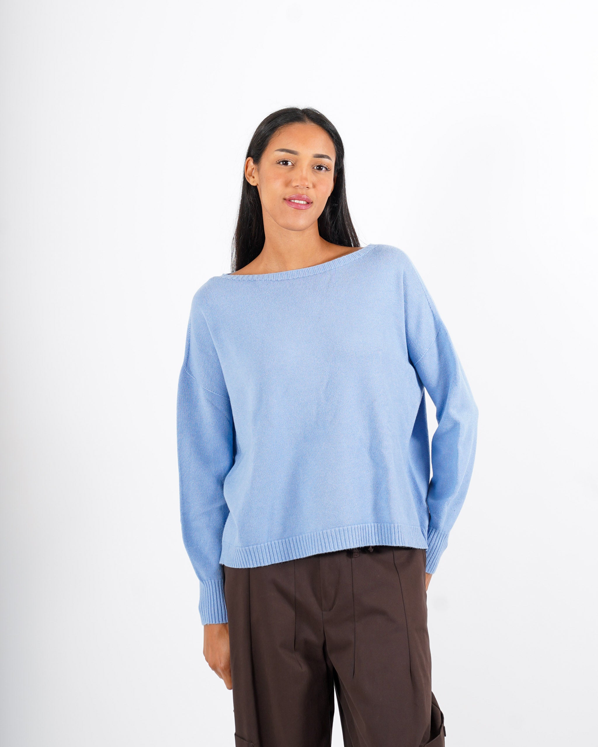 Maglia girocollo in mano lana- Nigeria