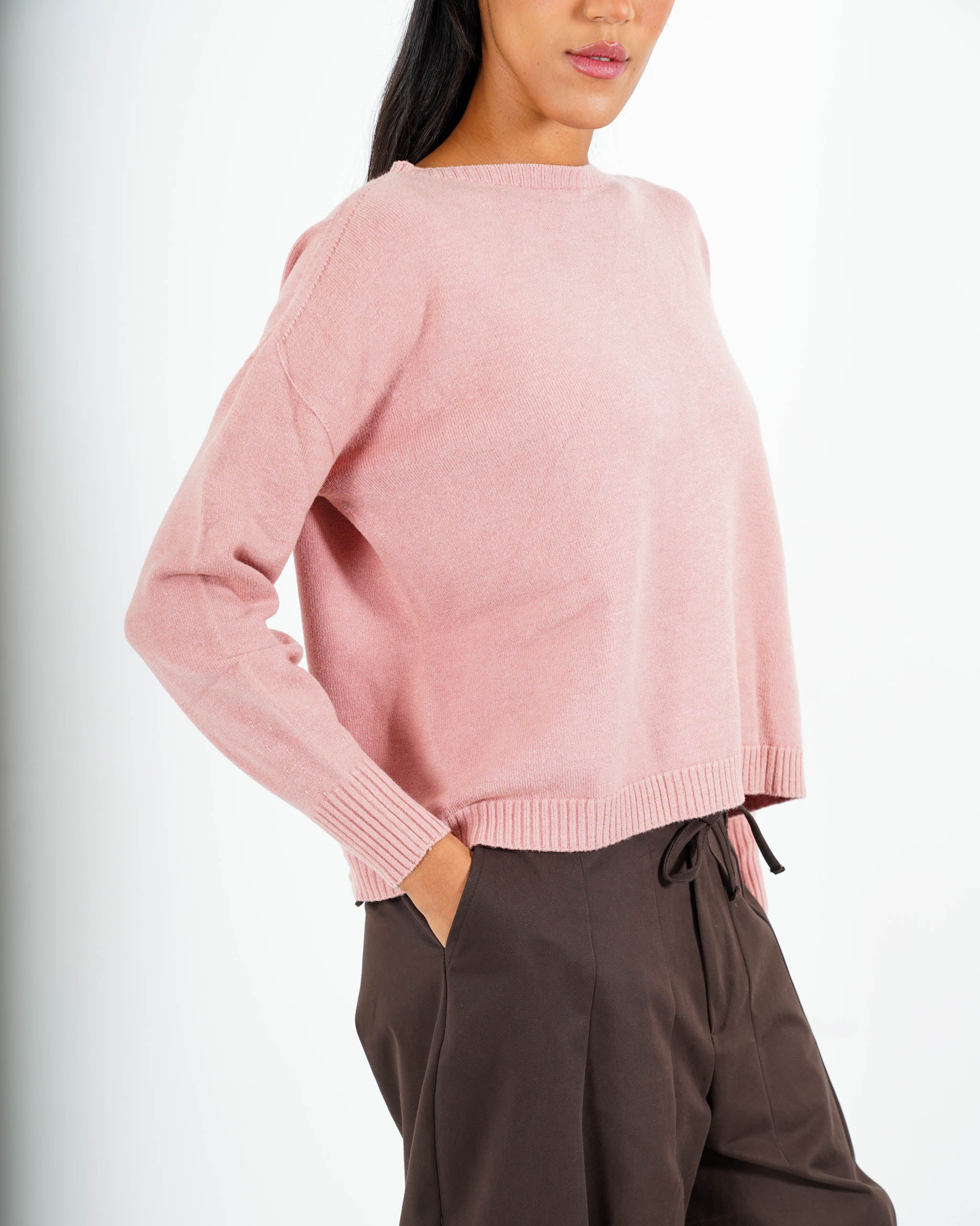 Maglia girocollo in mano lana- Nigeria