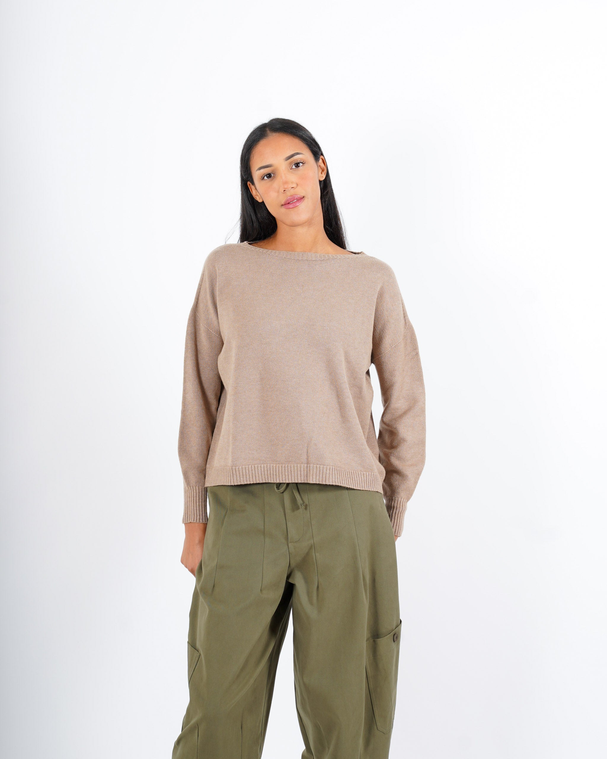 Maglia girocollo in mano lana- Nigeria