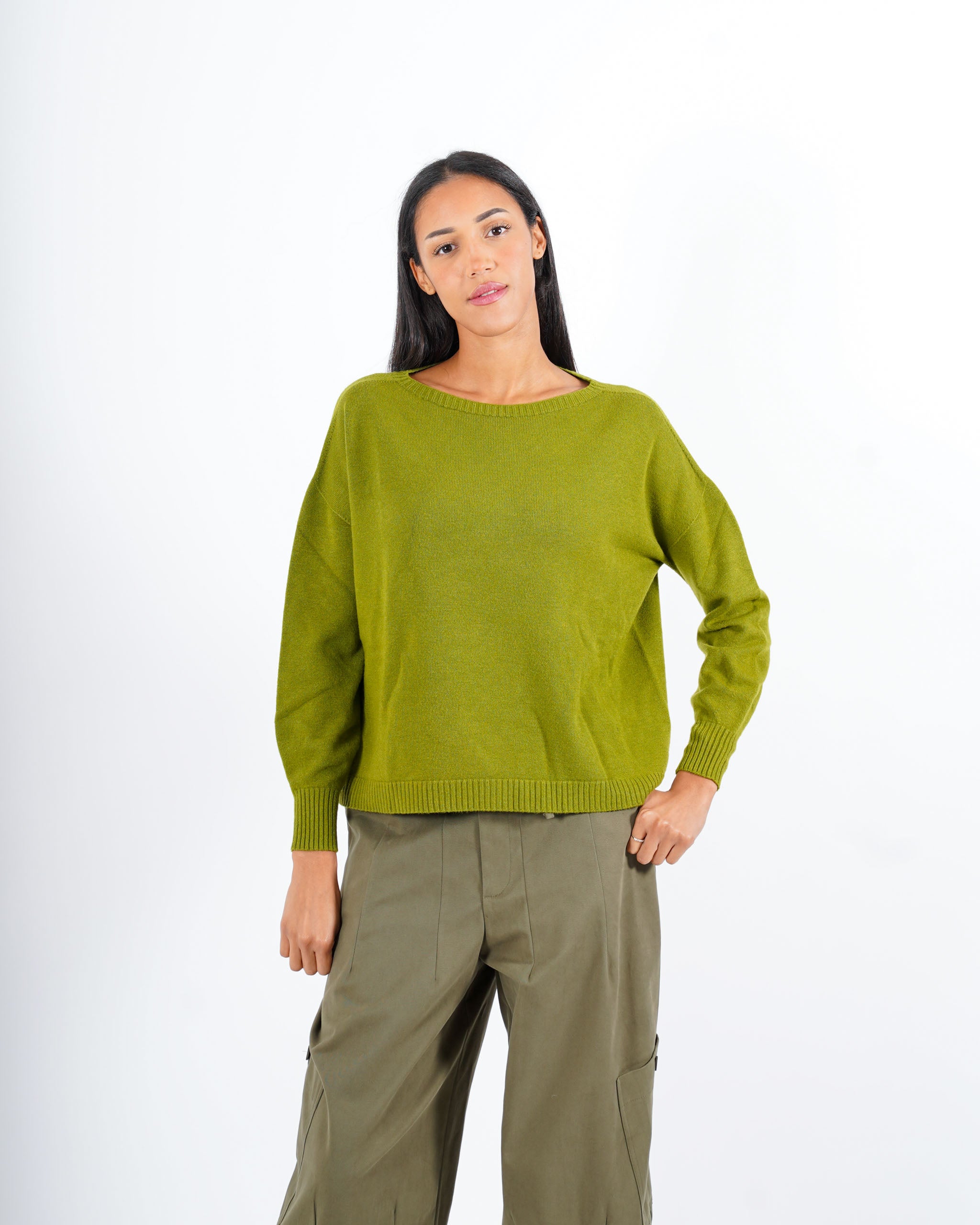 Maglia girocollo in mano lana- Nigeria