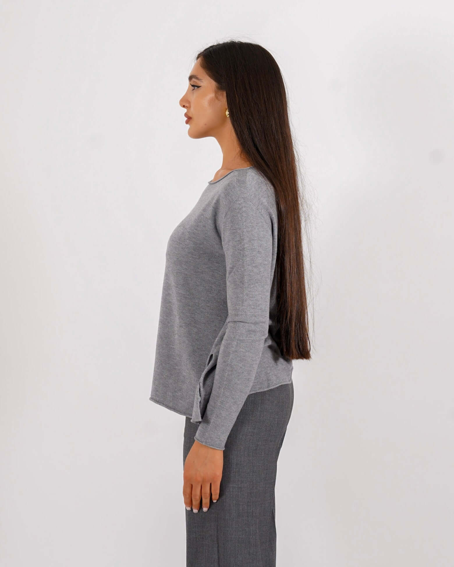 Maglia girocollo minimal con spacchi laterali - Austria