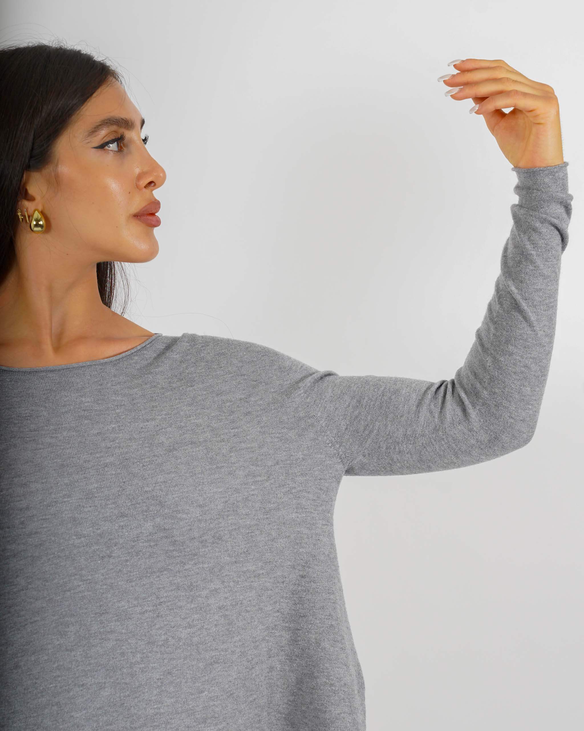 Maglia girocollo minimal con spacchi laterali - Austria