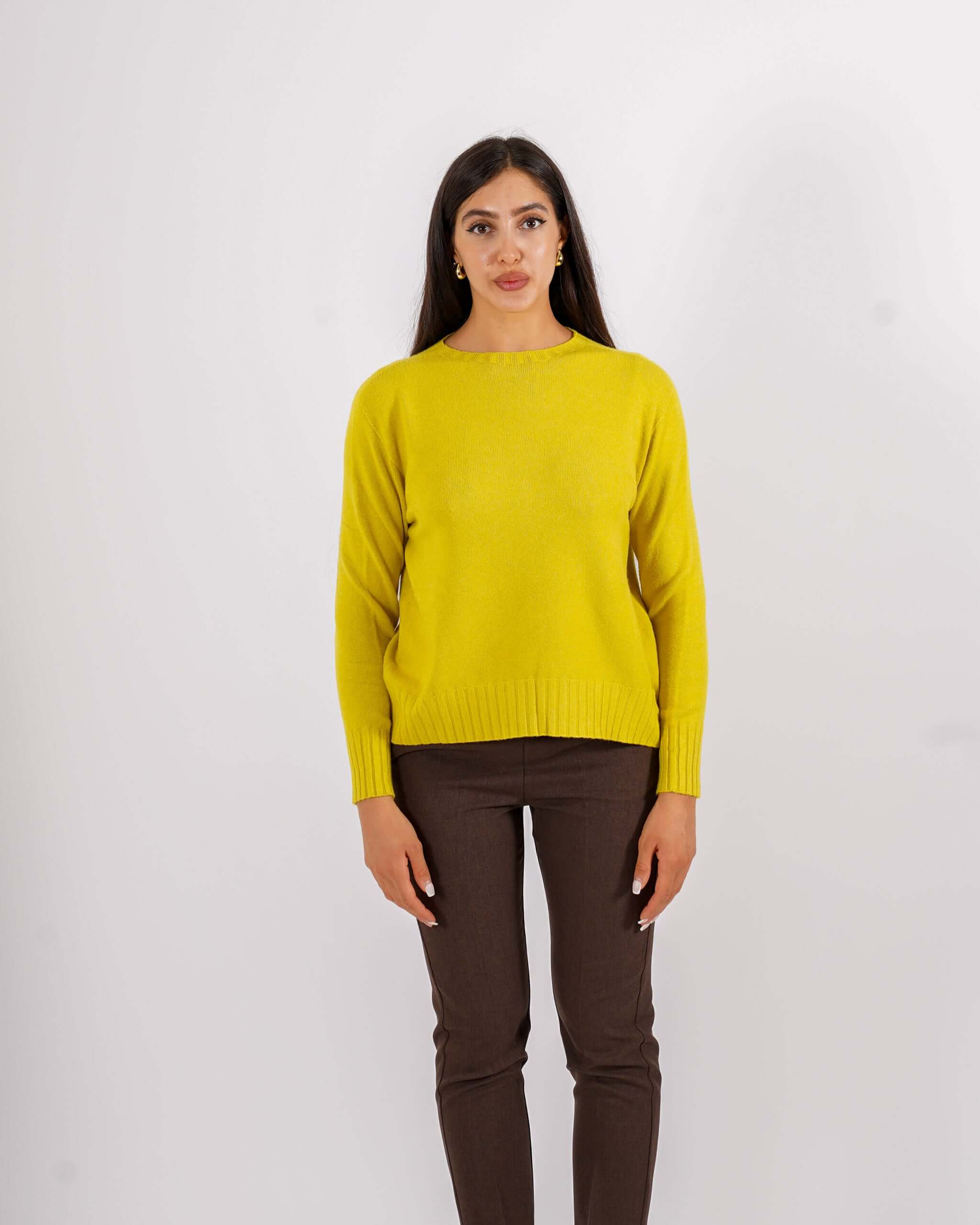 Maglia girocollo minimal con dettaglio sul retro – Biscia