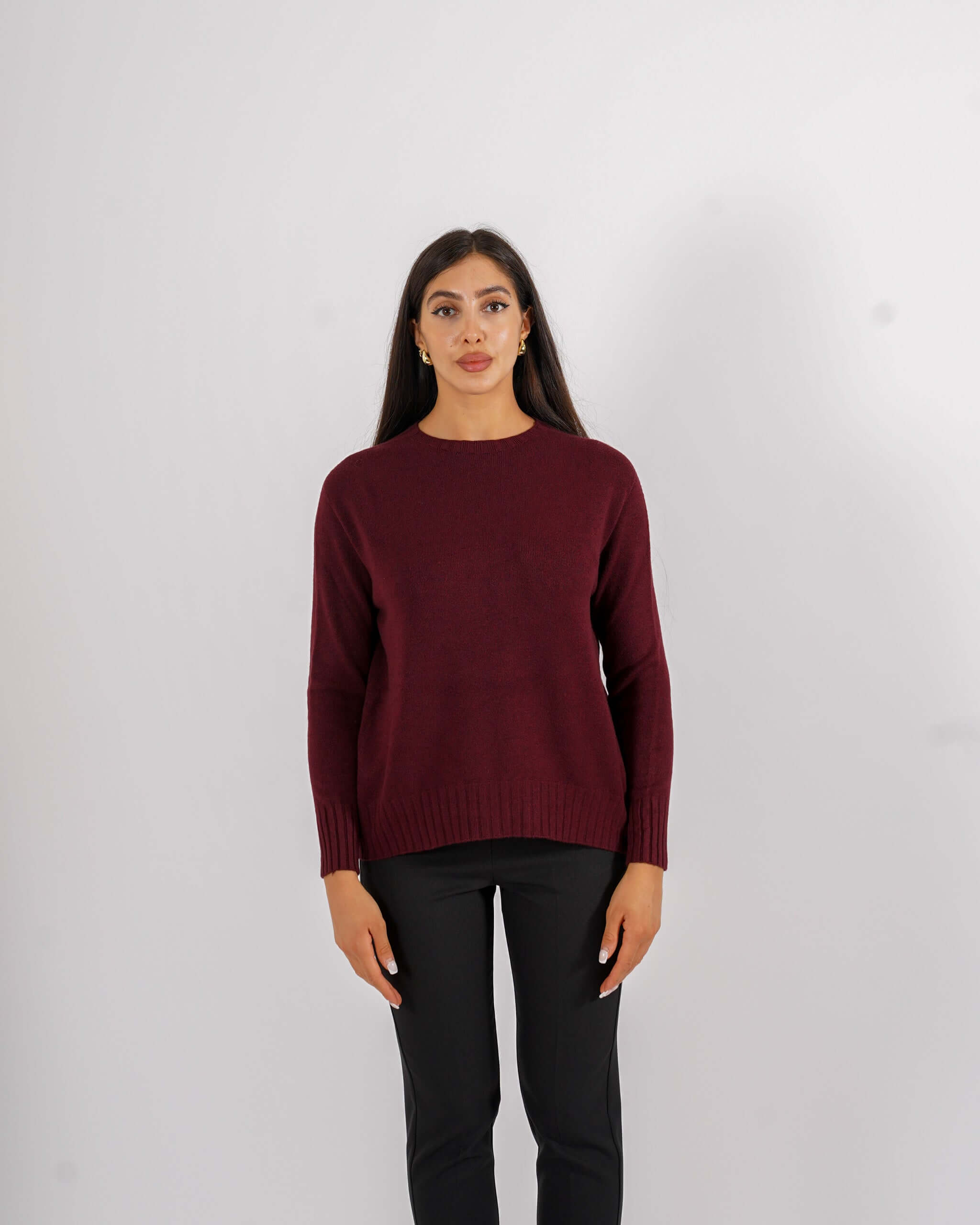 Maglia girocollo minimal con dettaglio sul retro – Biscia