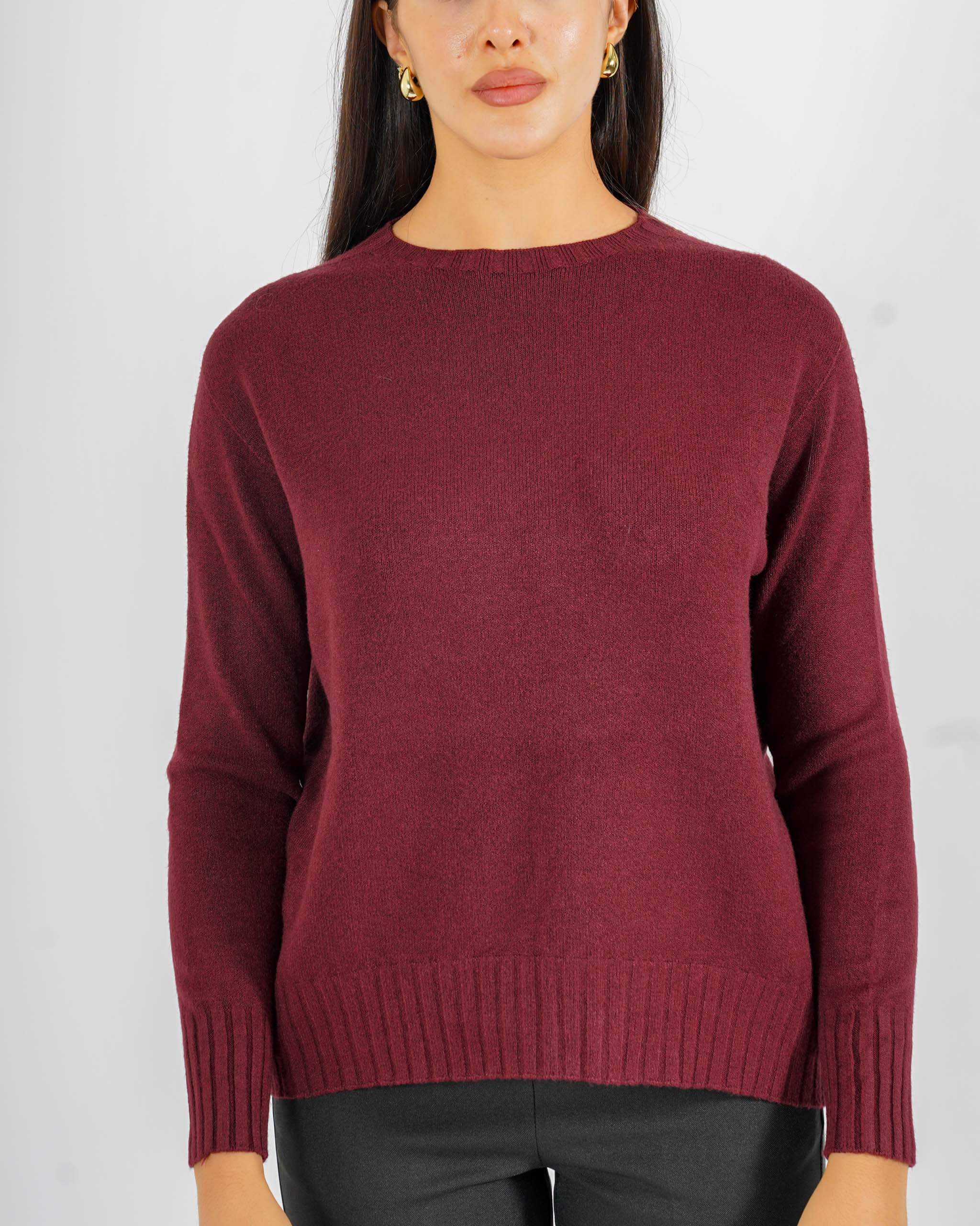 Maglia girocollo minimal con dettaglio sul retro – Biscia