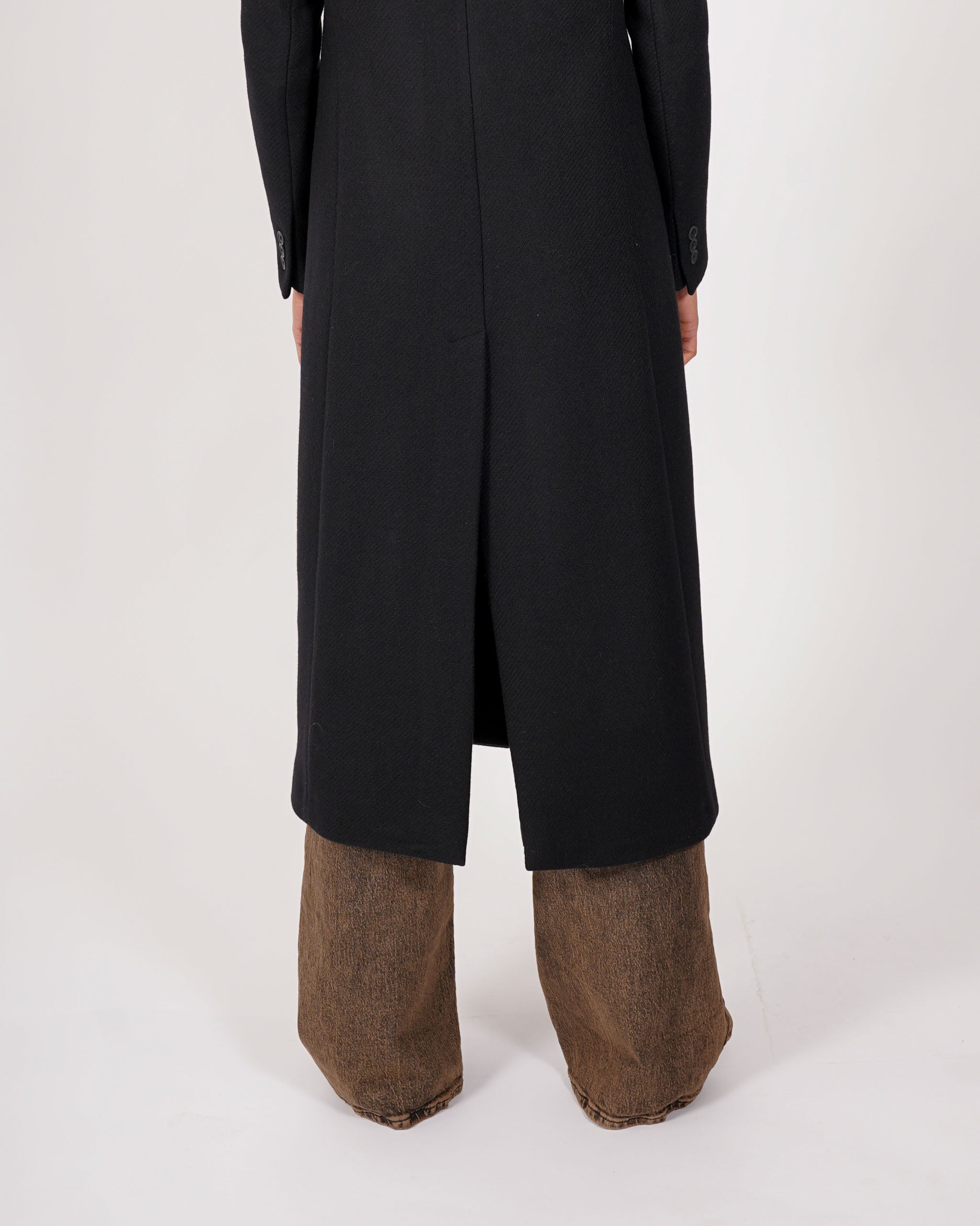 Cappotto lungo doppio petto con spalla costruita in misto lana - Richard