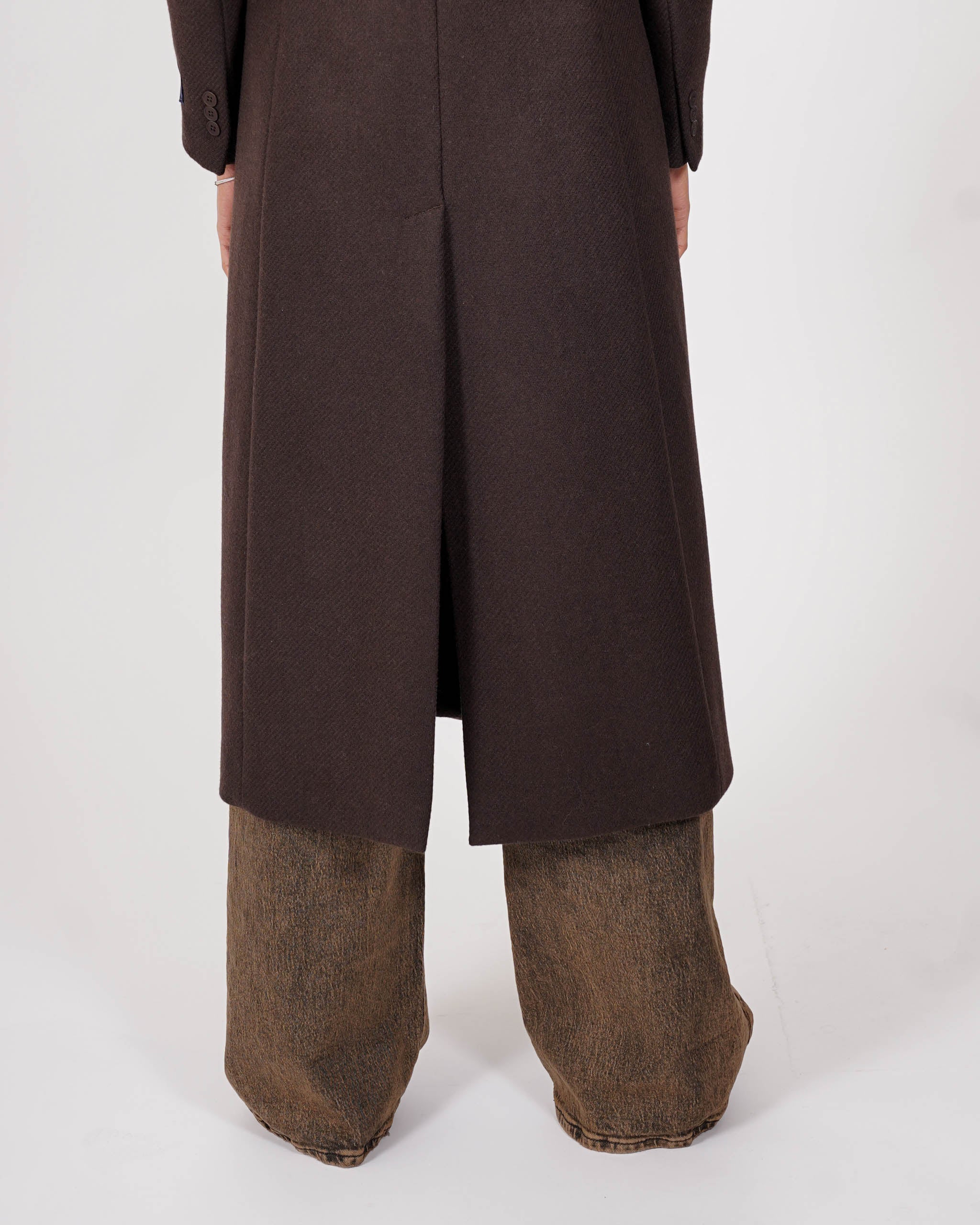 Cappotto lungo doppio petto con spalla costruita in misto lana - Richard