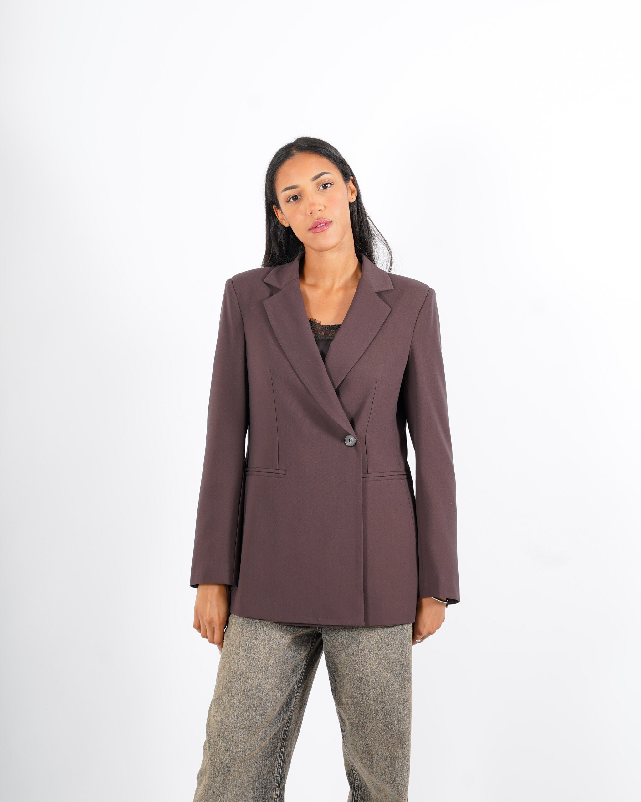 Giacca monopetto con bottone laterale - Lunatica