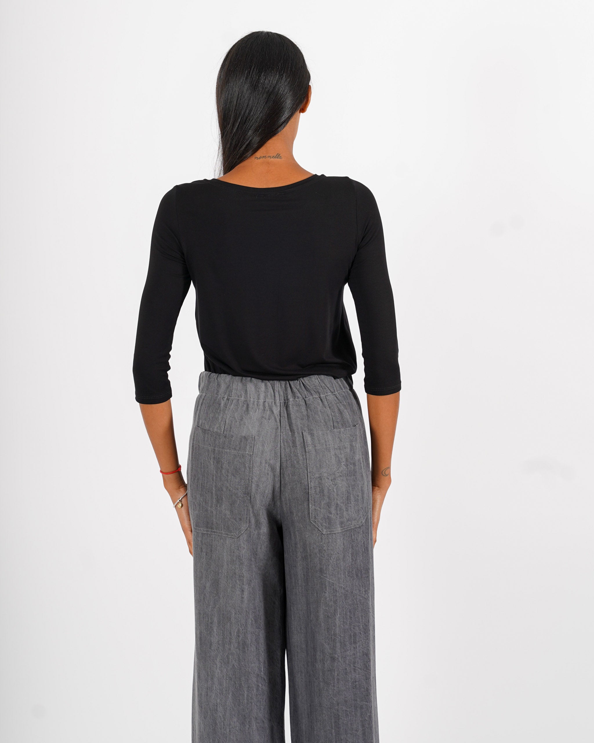 Shirt girocollo manica 3/4 in eco fibra - Dresda