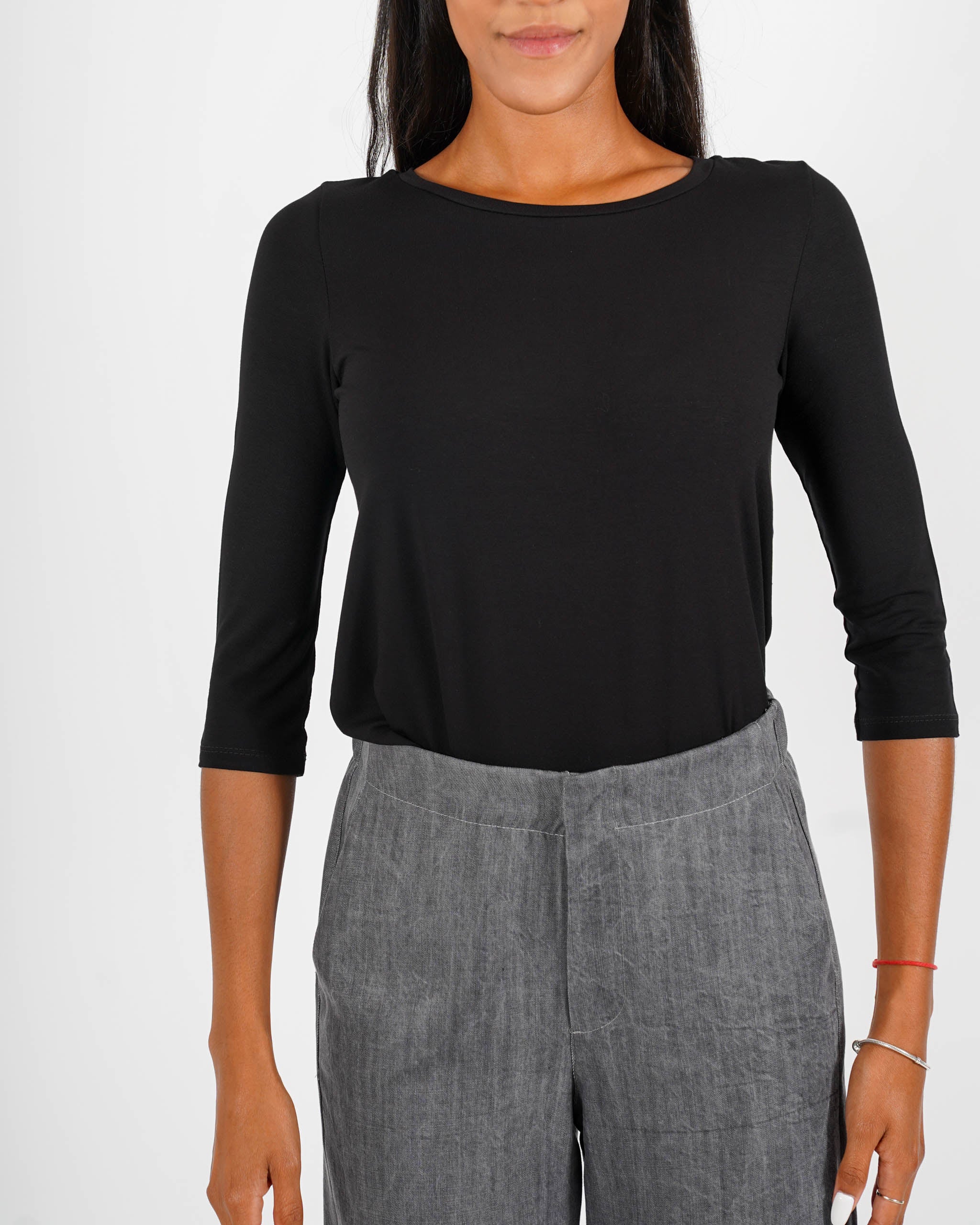 Shirt girocollo manica 3/4 in eco fibra - Dresda