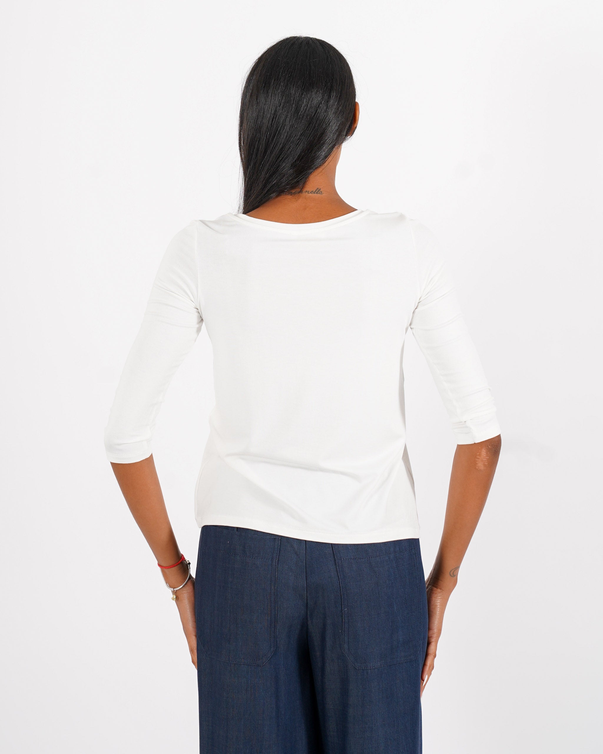 Shirt girocollo manica 3/4 in eco fibra - Dresda
