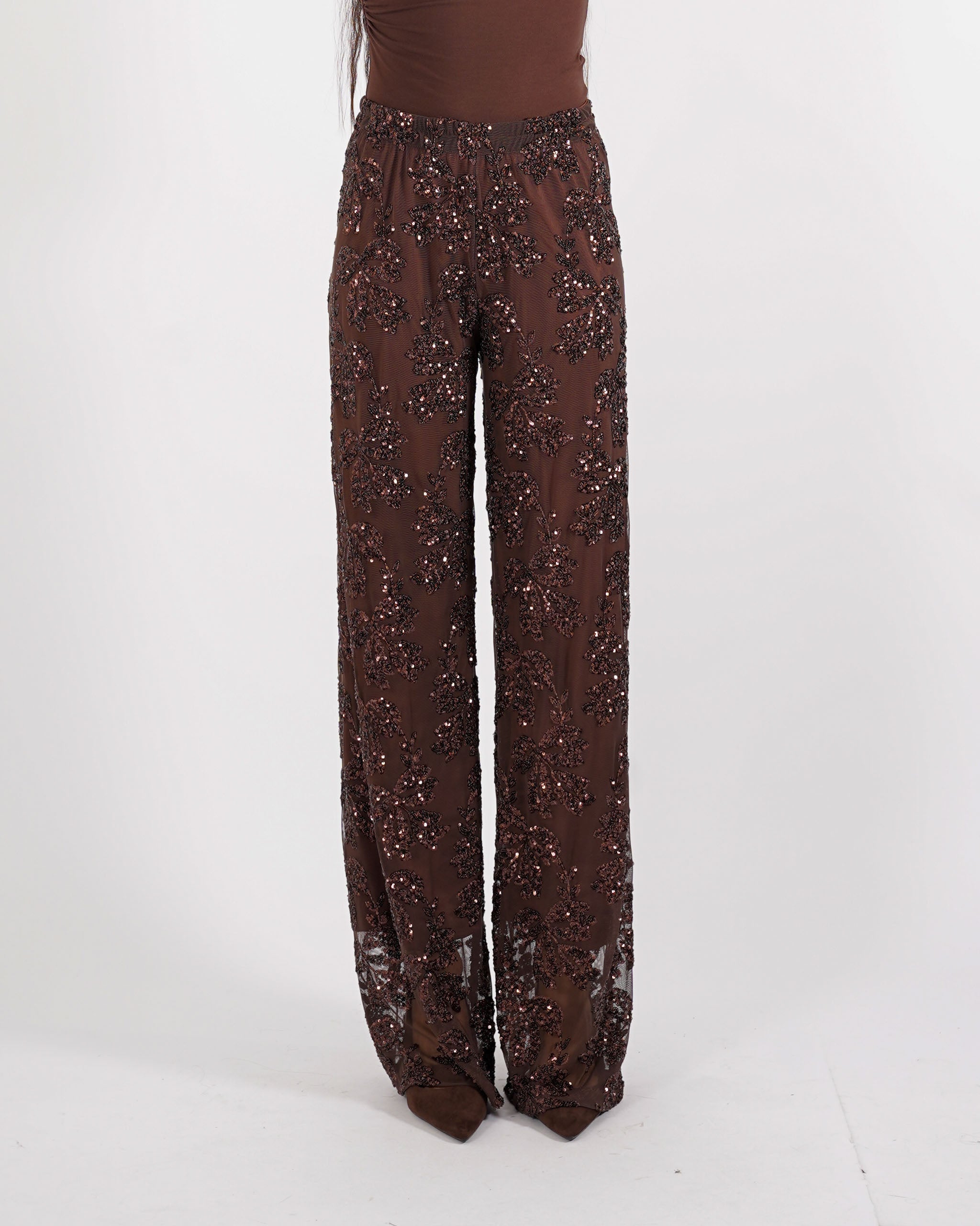 Pantaloni con elastico in vita full paillettes - Bruxelles