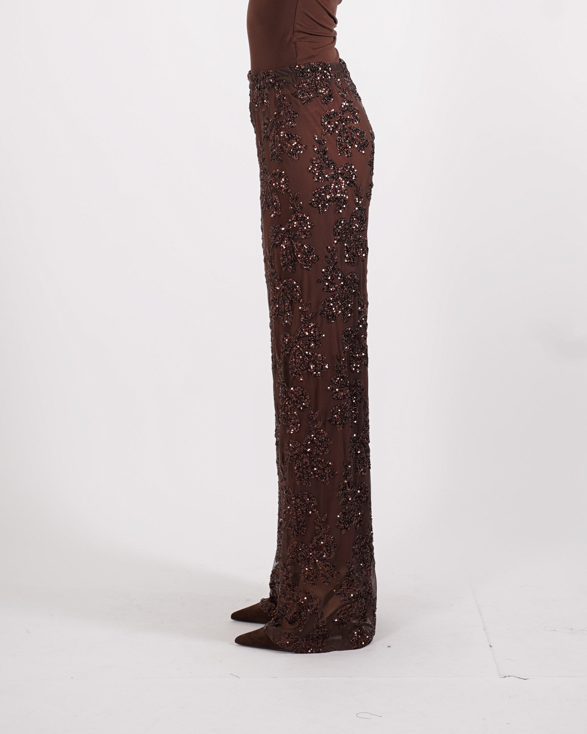 Pantaloni con elastico in vita full paillettes - Bruxelles