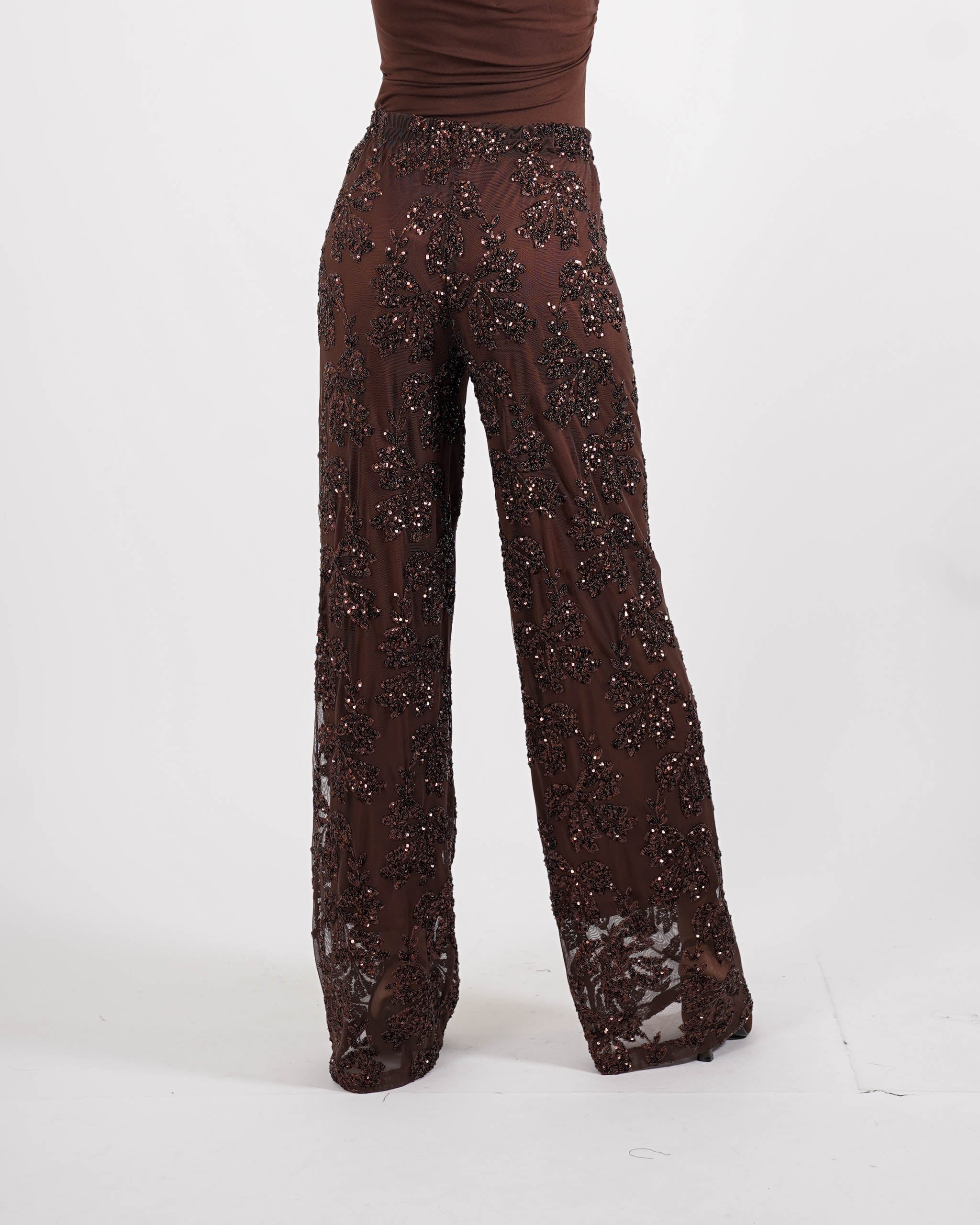 Pantaloni con elastico in vita full paillettes - Bruxelles