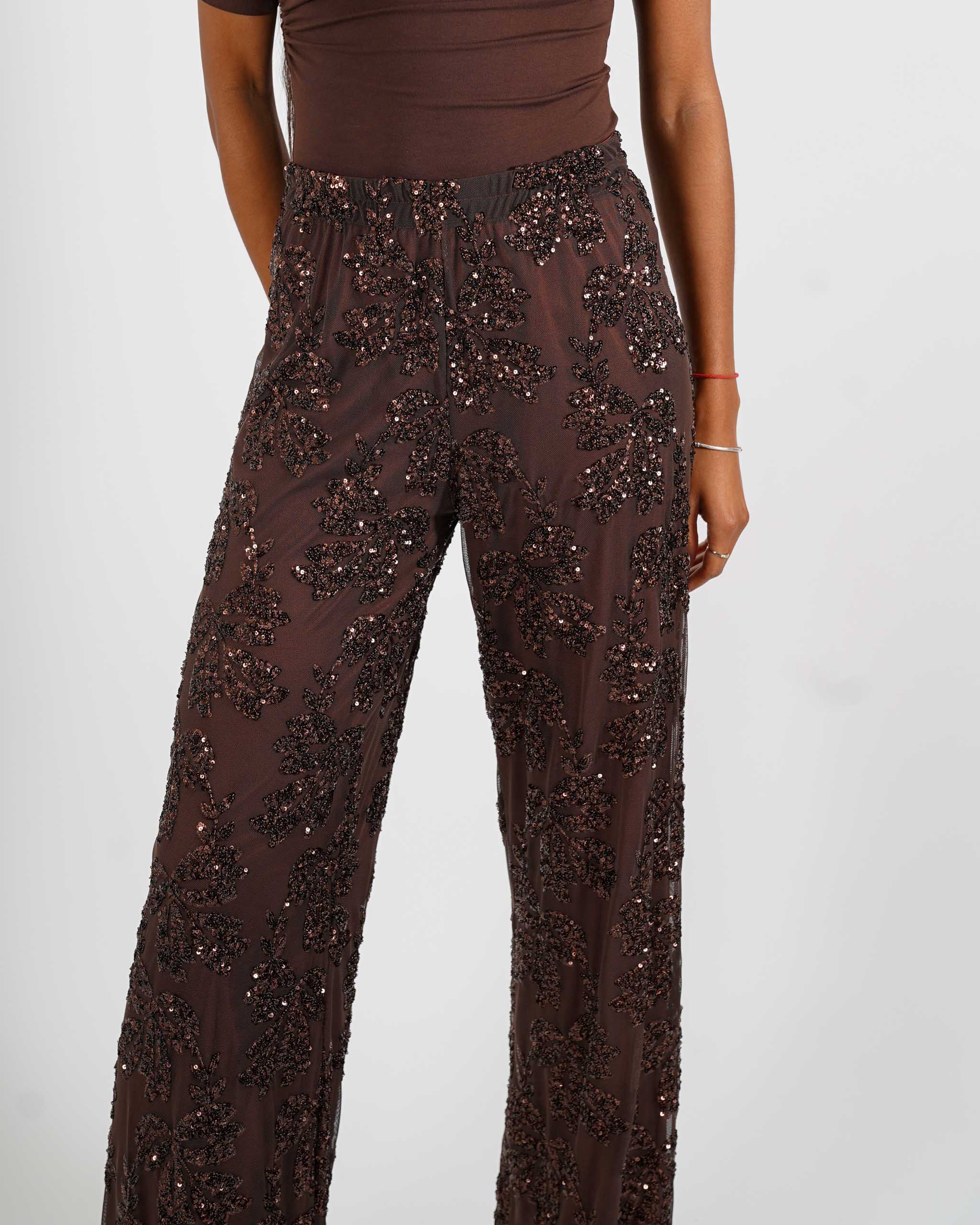 Pantaloni con elastico in vita full paillettes - Bruxelles