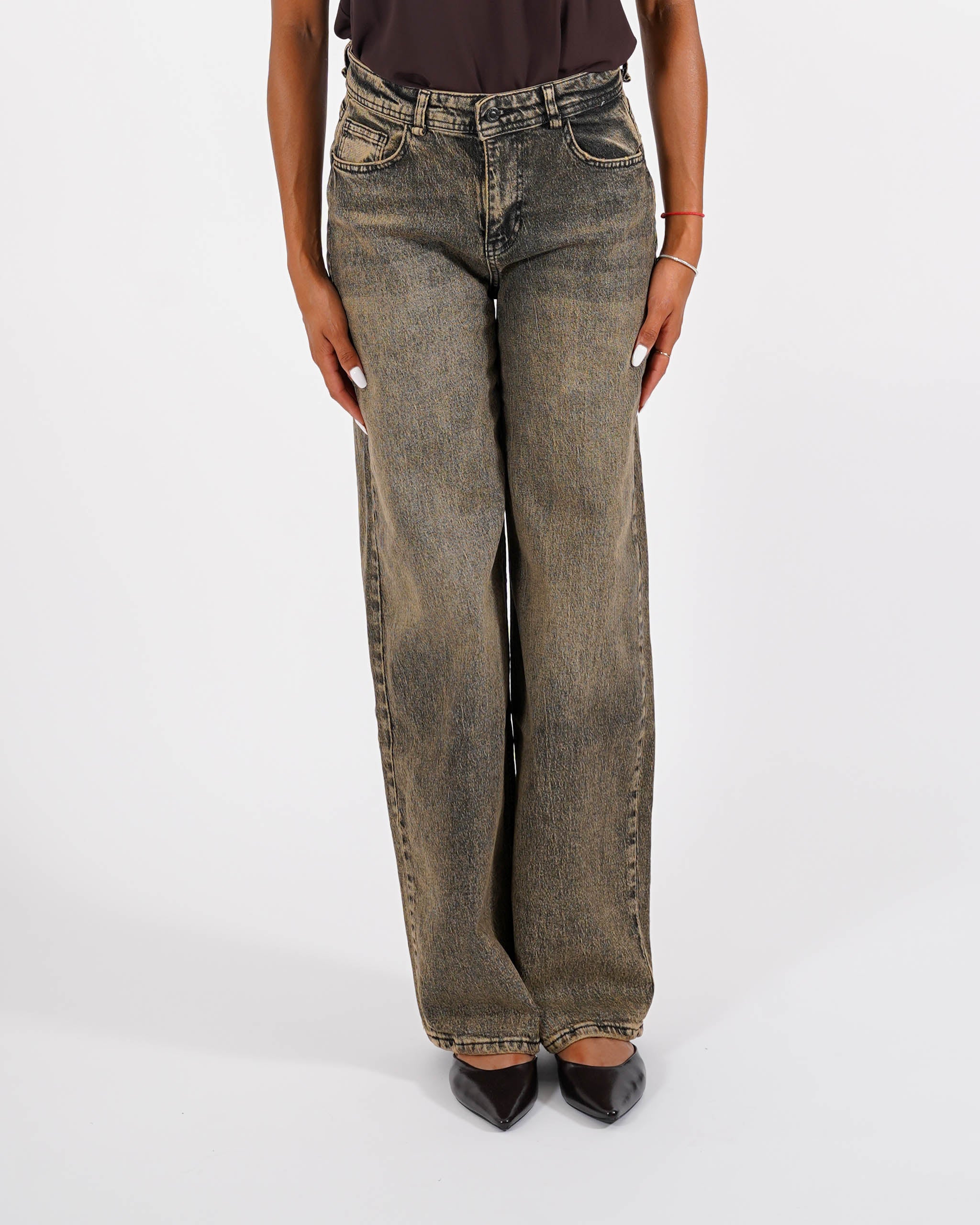 Jeans balloon fit in tela denim - Contenta