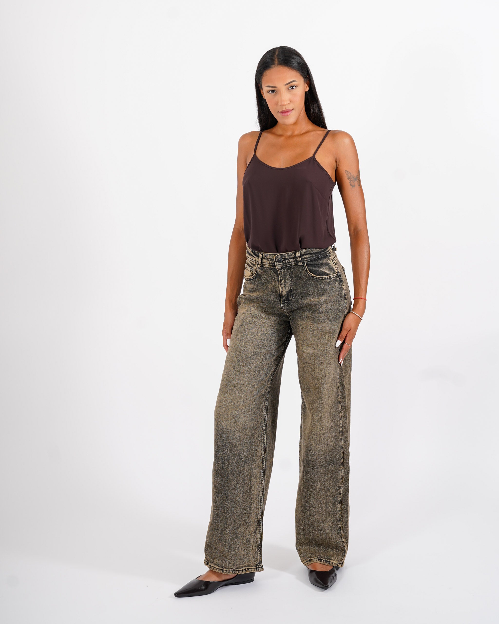 Jeans balloon fit in tela denim - Contenta
