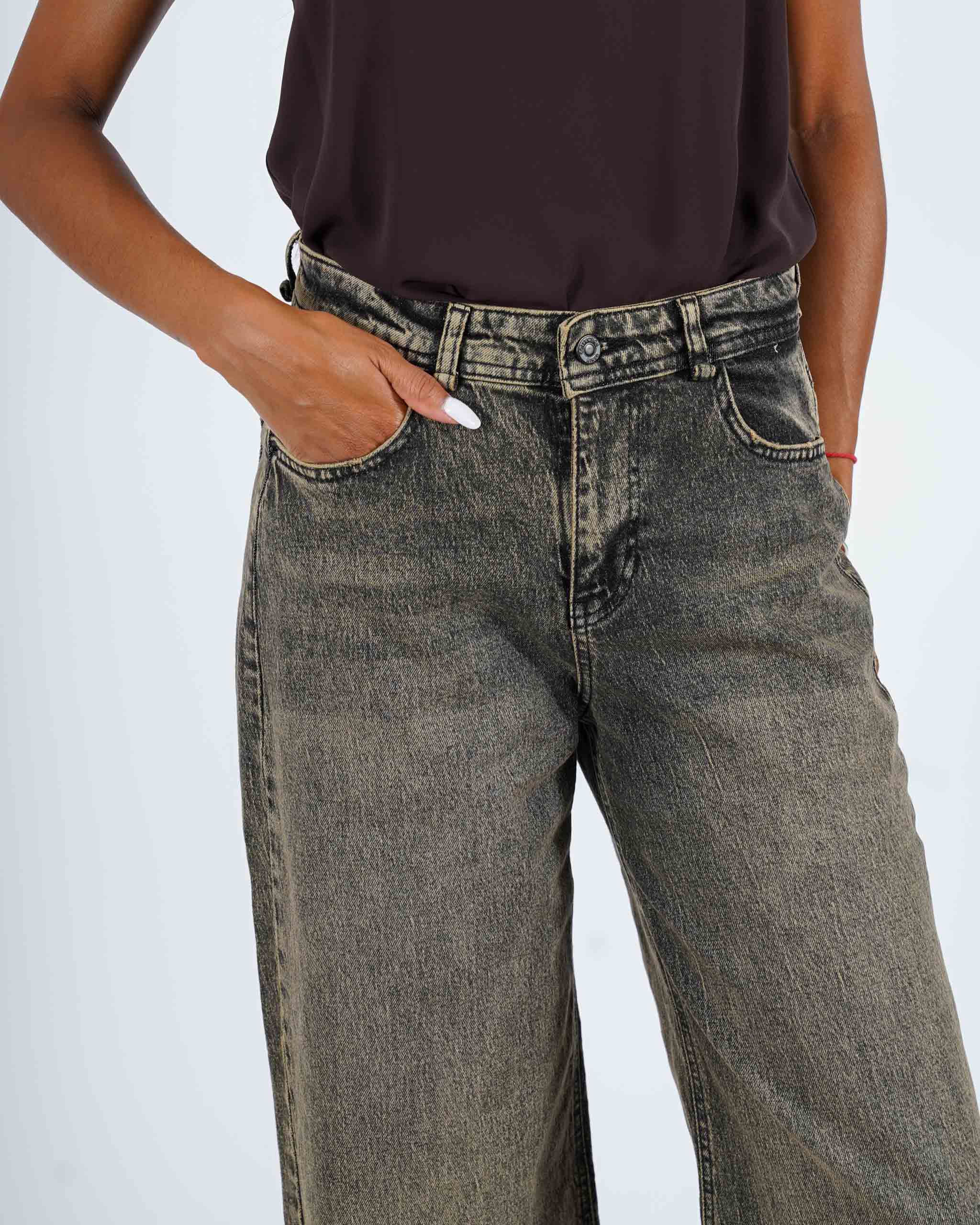 Jeans balloon fit in tela denim - Contenta