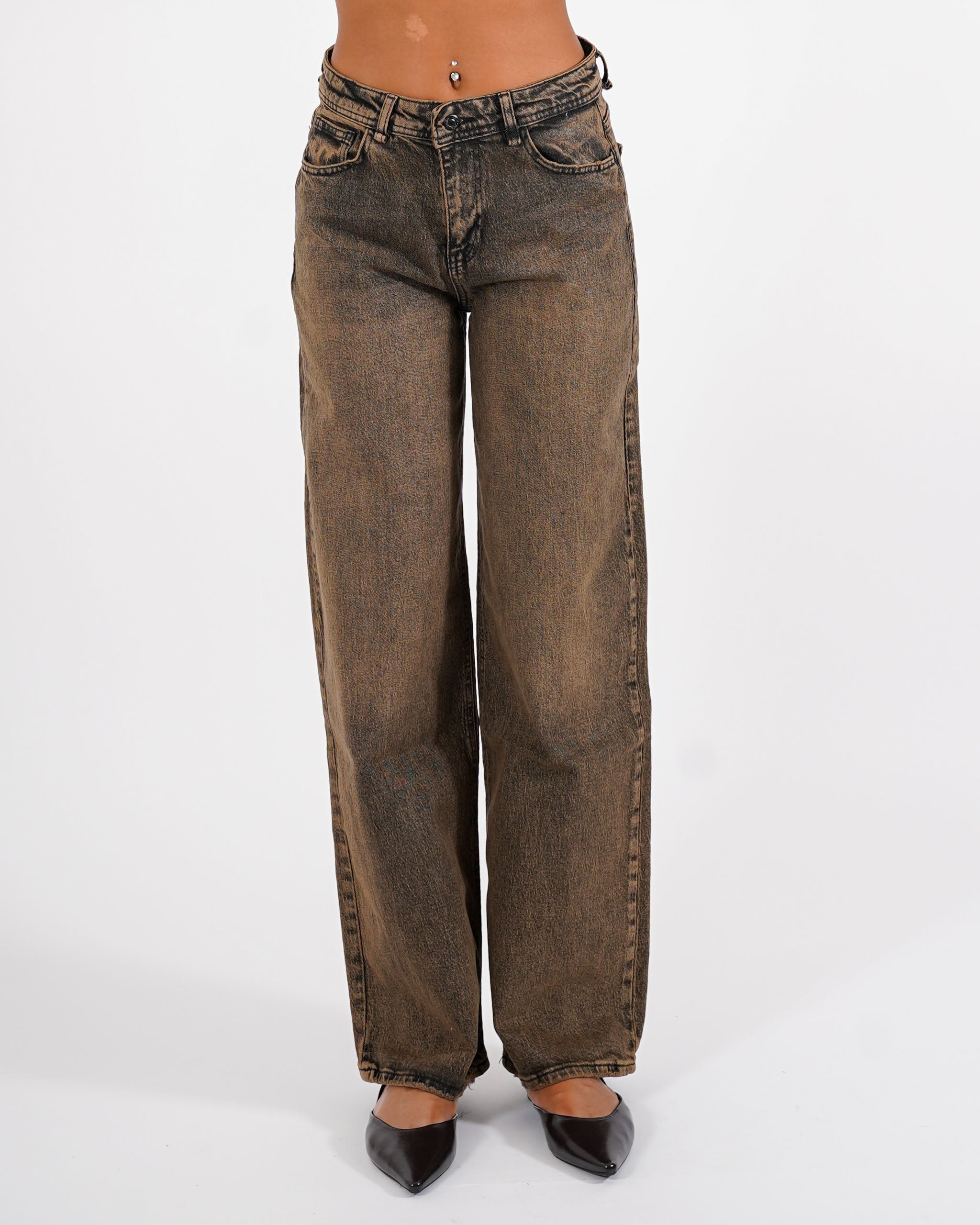Jeans balloon fit in tela denim - Contenta
