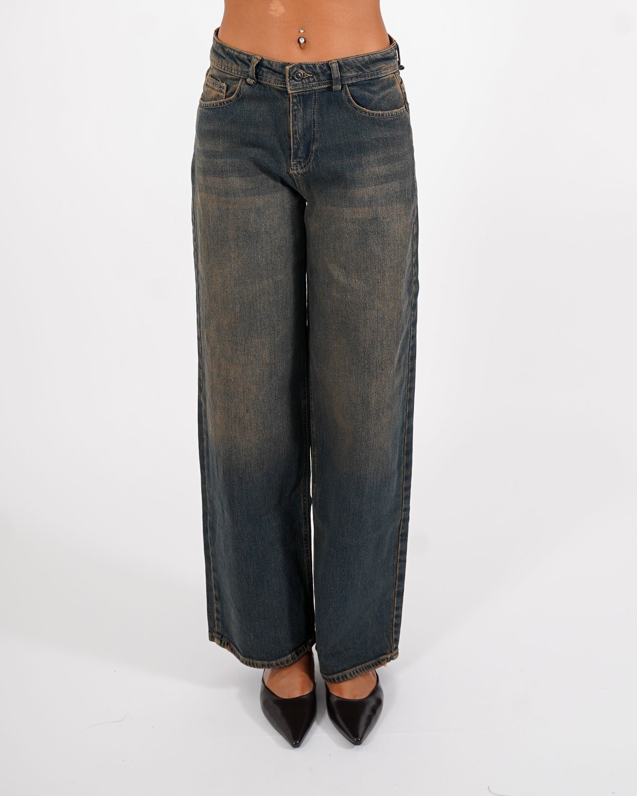 Jeans balloon fit in tela denim - Contenta