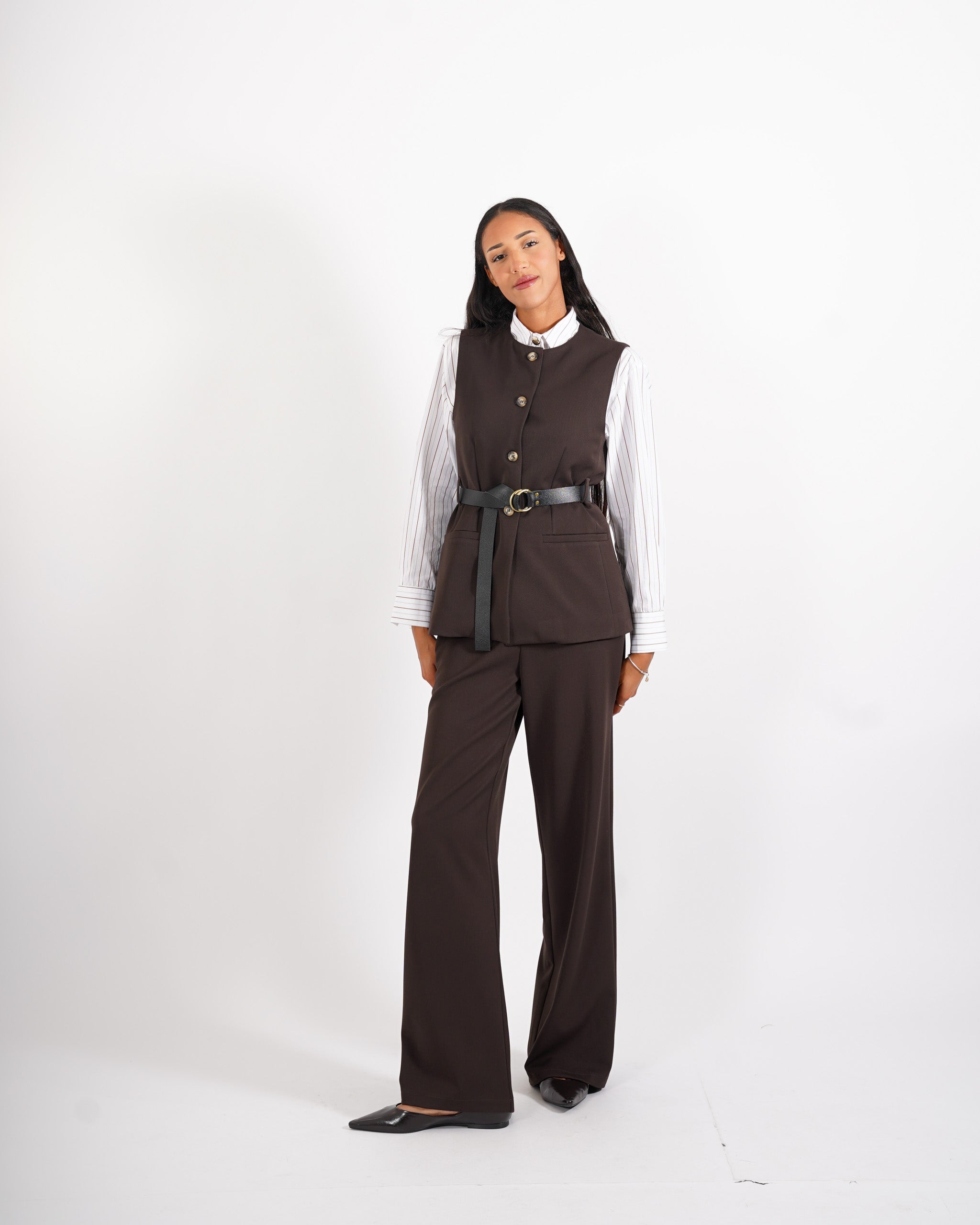 Pantaloni regular fit in eco fibra - Sandra