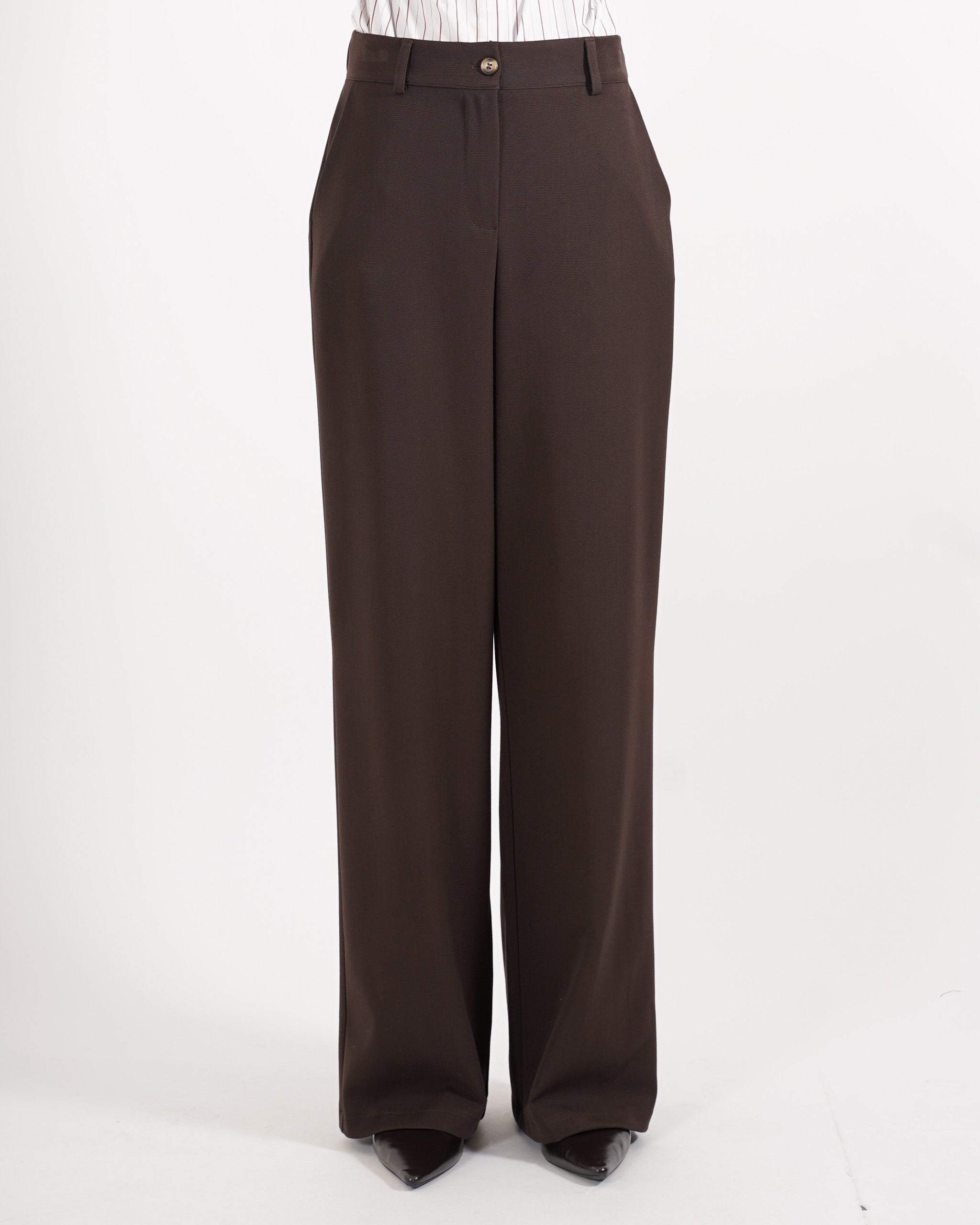 Pantaloni regular fit in eco fibra - Sandra