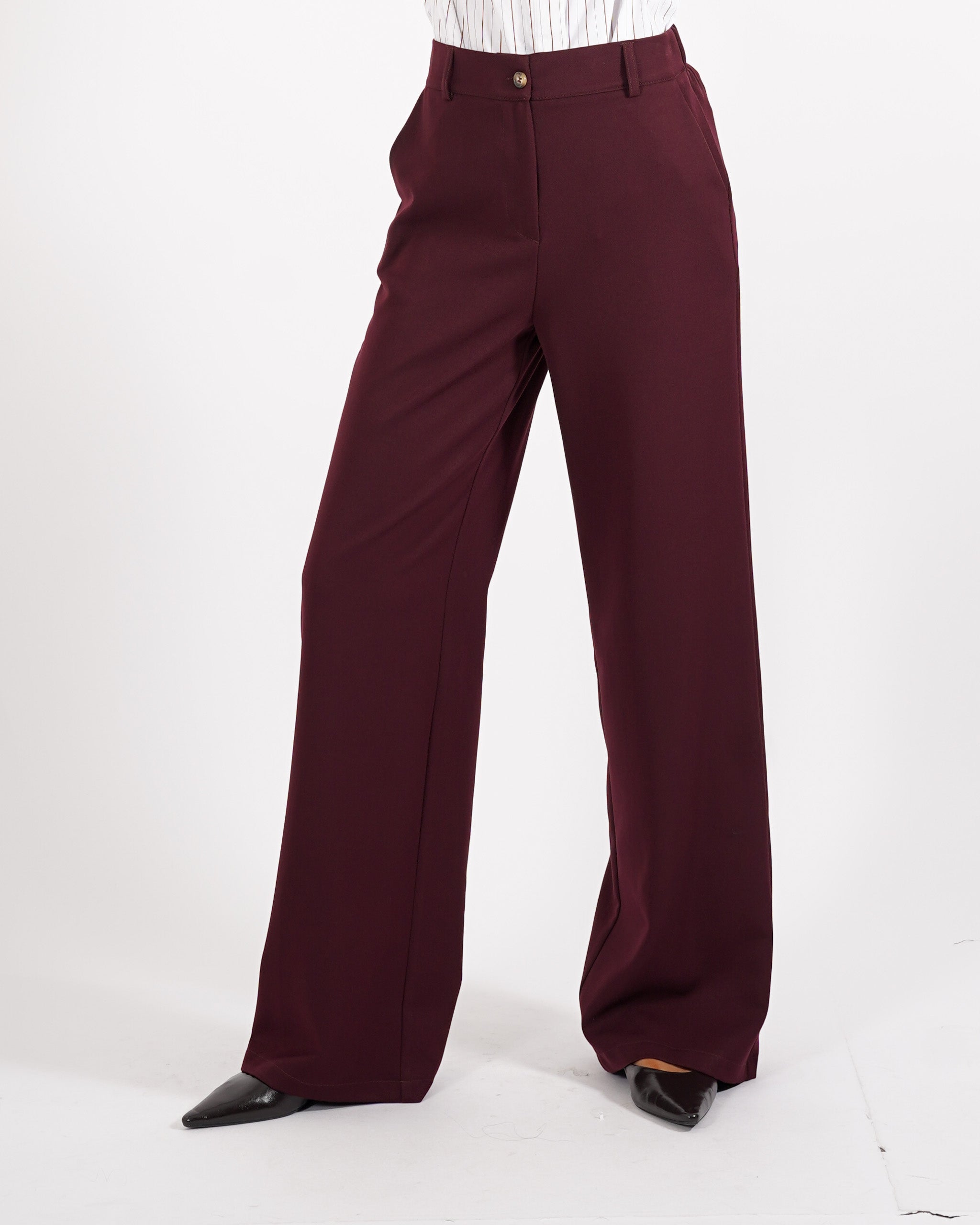 Pantaloni regular fit in eco fibra - Sandra