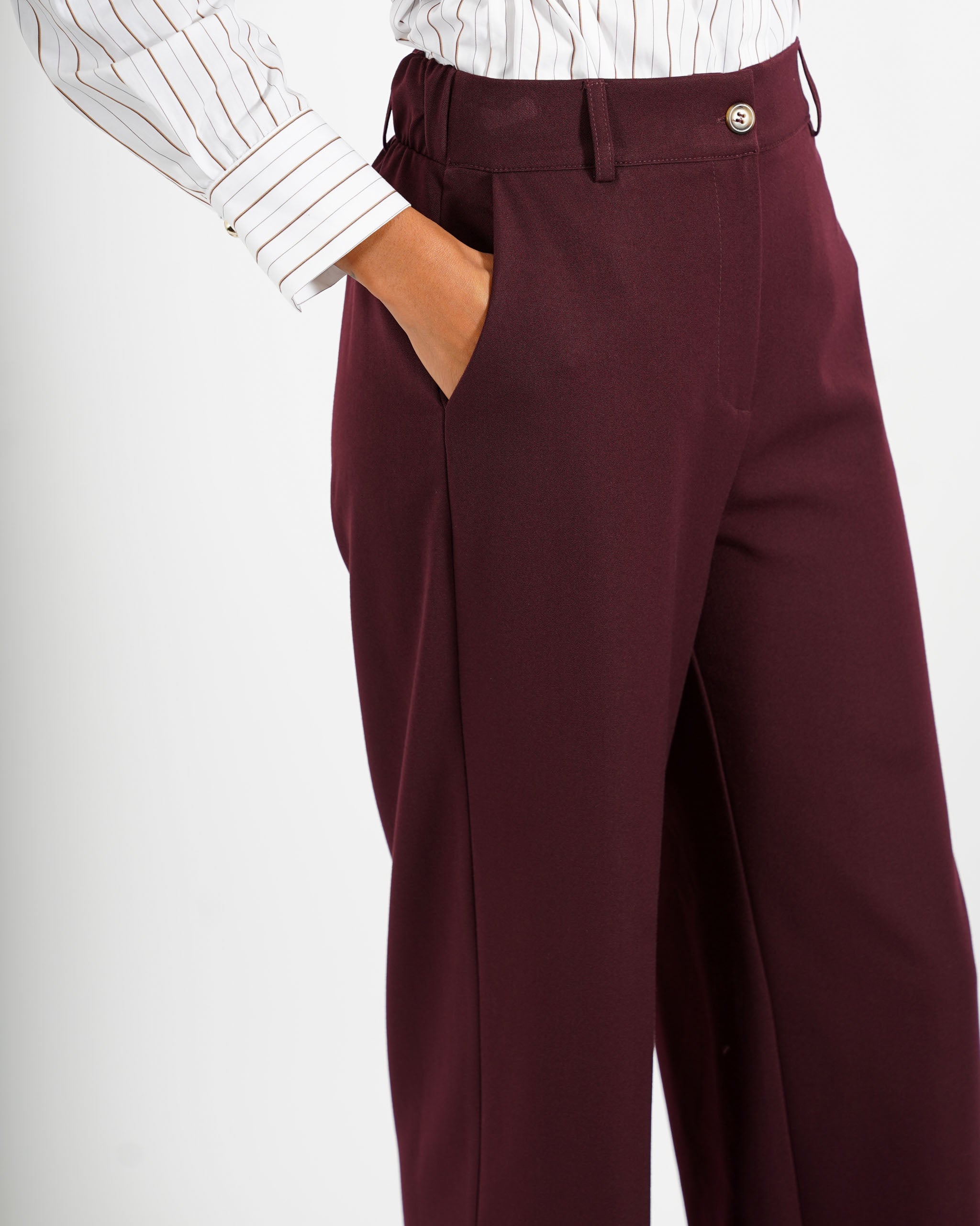 Pantaloni regular fit in eco fibra - Sandra