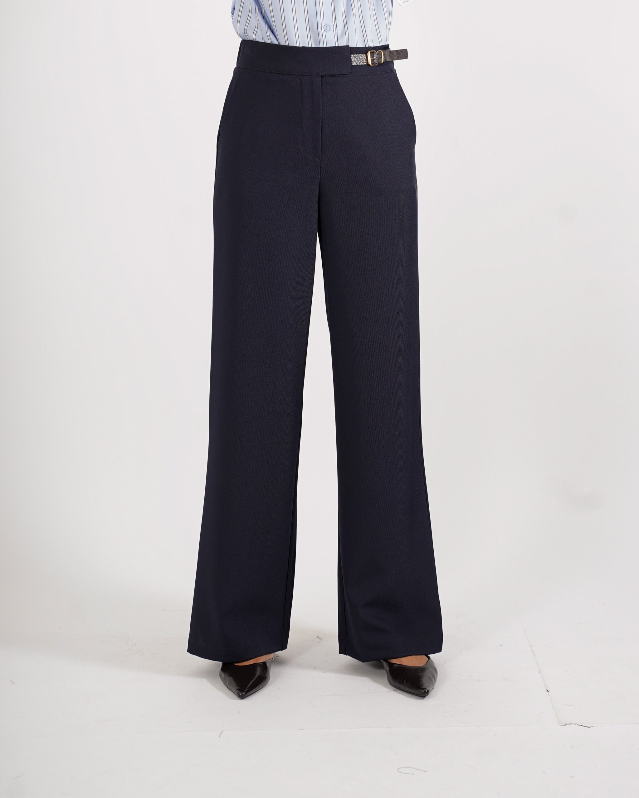 Pantaloni regular in eco fibra -Paulina