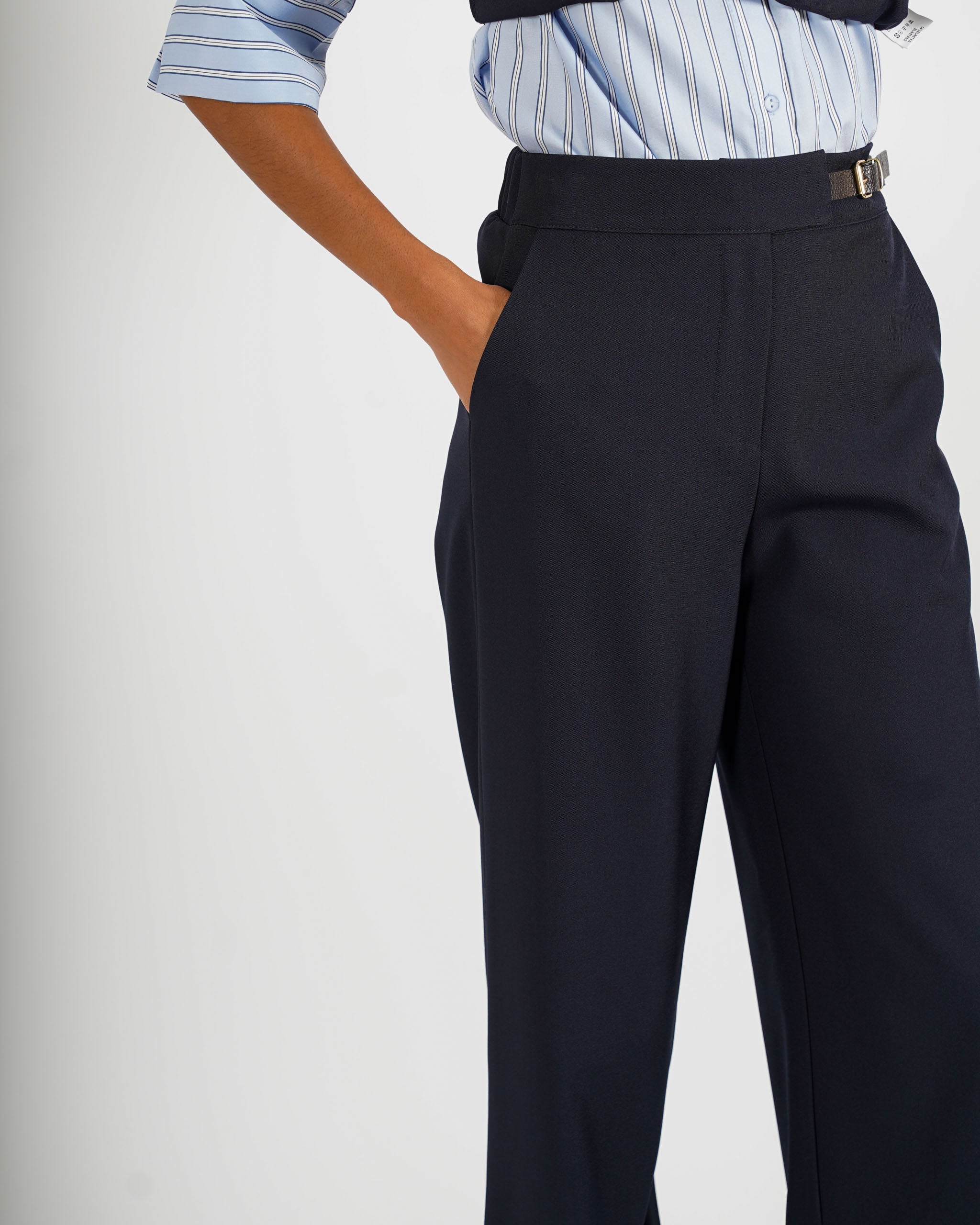 Pantaloni regular in eco fibra -Paulina