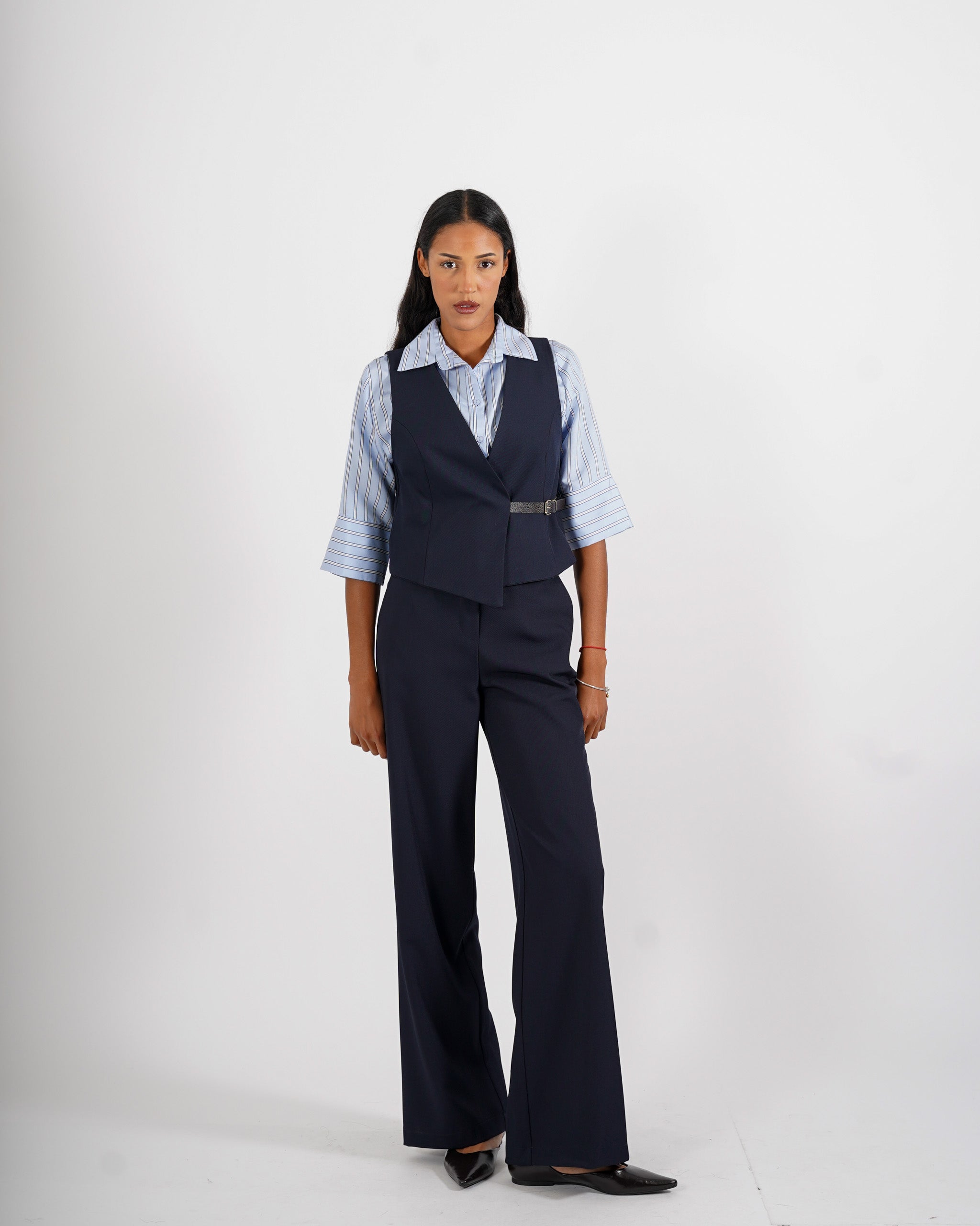 Pantaloni regular in eco fibra -Paulina