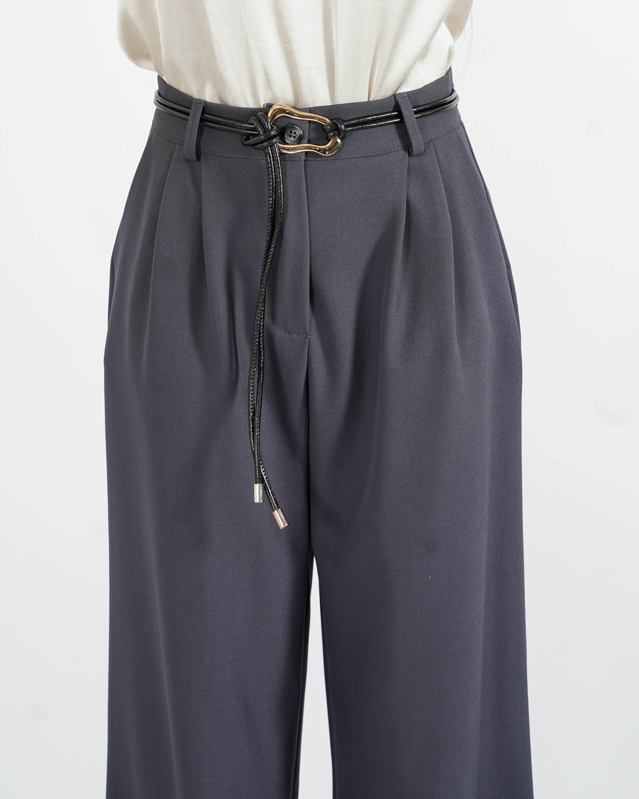 Pantaloni gamba larga con cintura - Stellare - Hope Fashion