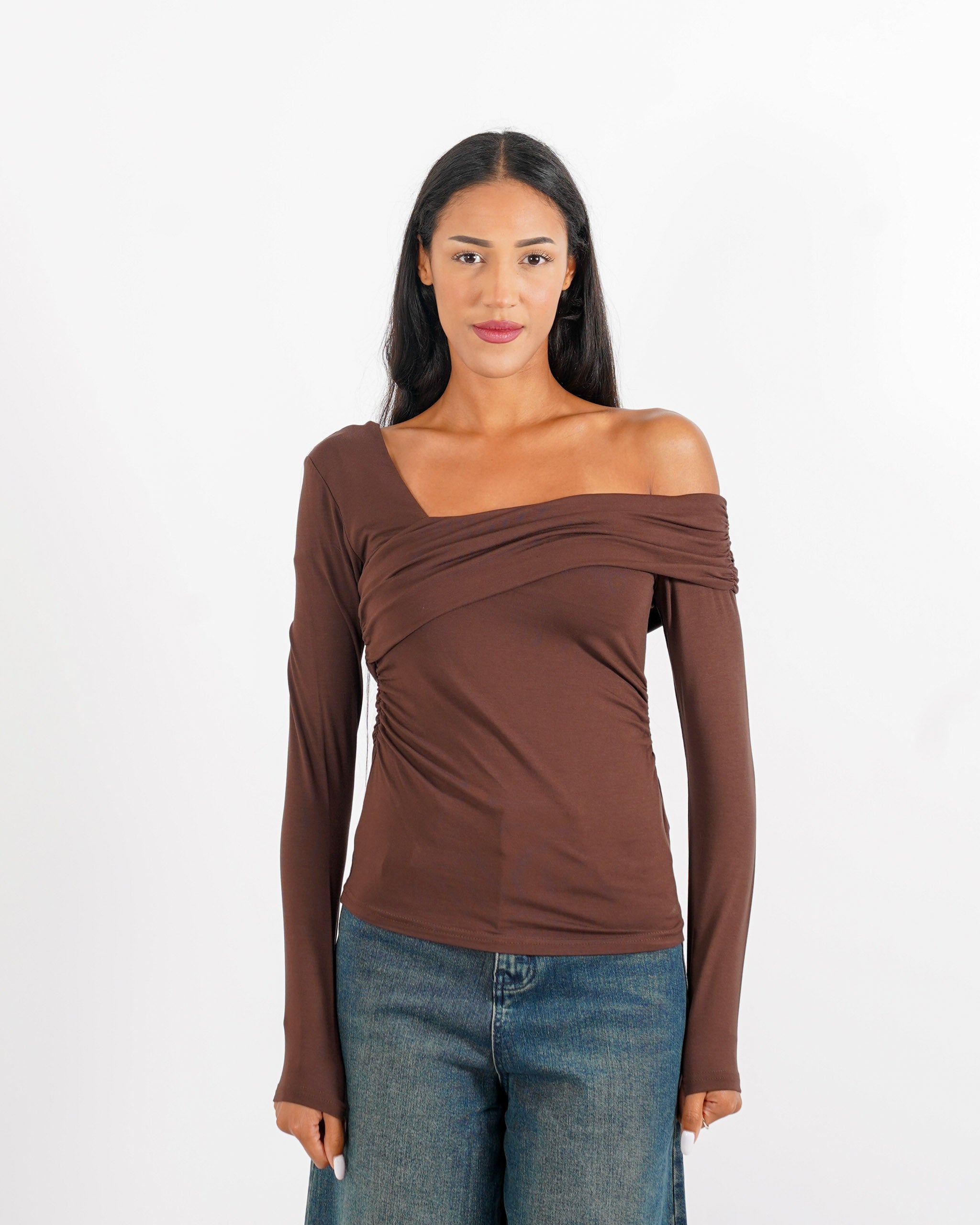 Shirt monospalla con fascia - Lorelei