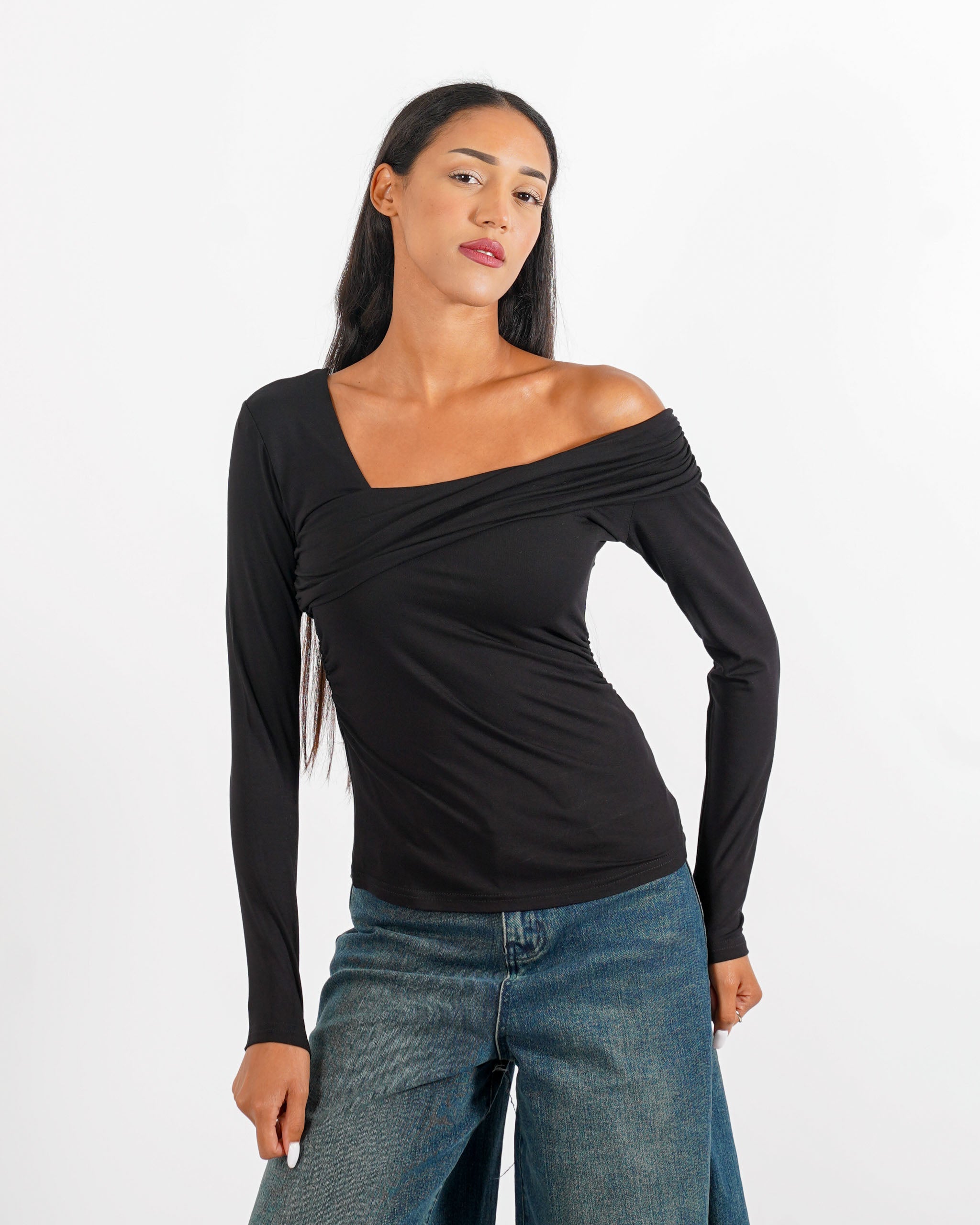Shirt monospalla con fascia - Lorelei